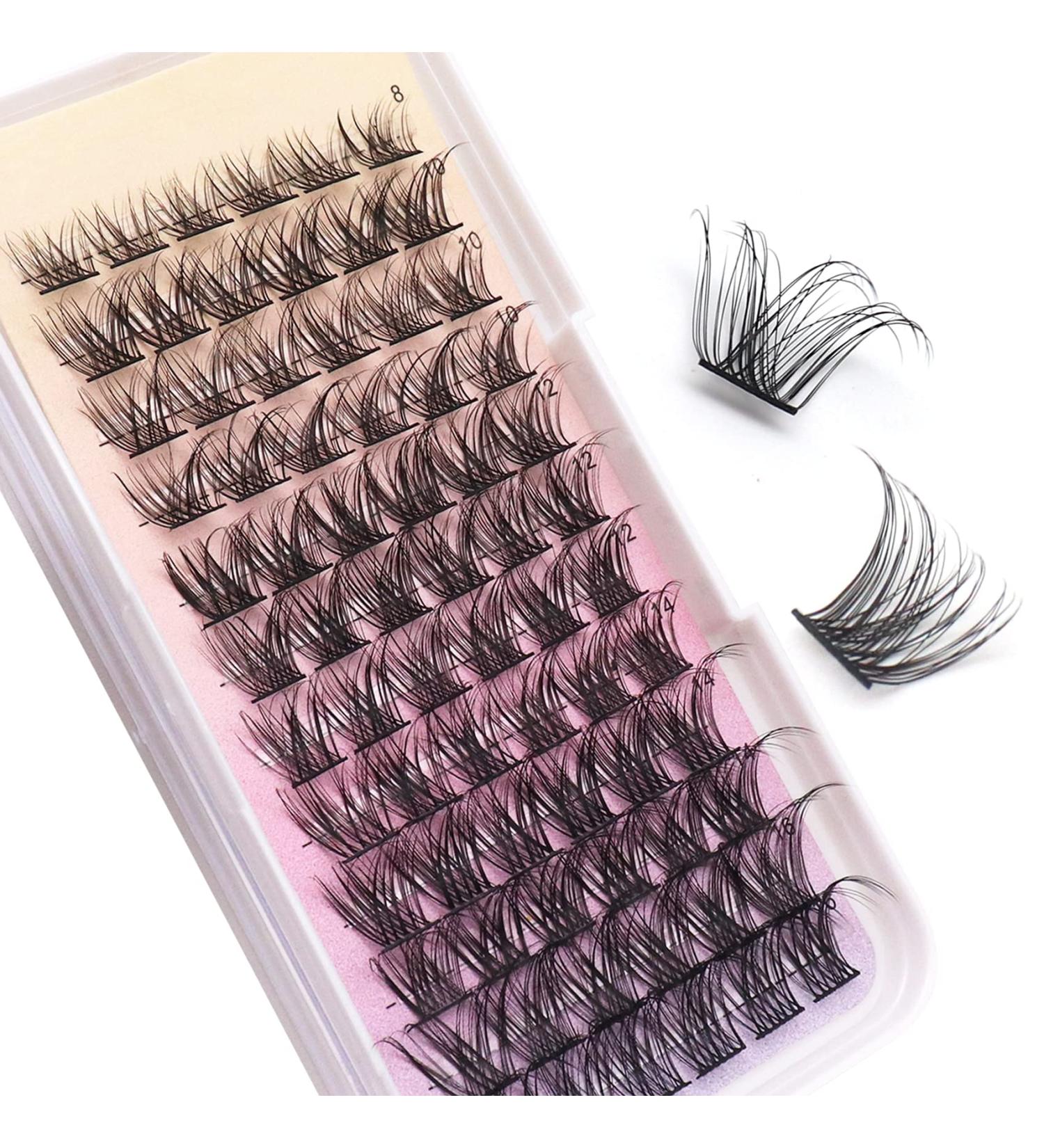 Losha 72 Pcs Cluster Lashes Extension 8-16mm D Curl | DIY Eyelash Extensions | Wispy False Eyelashes | B10-8-16mm Mix - Buy Online on GoSupps.com