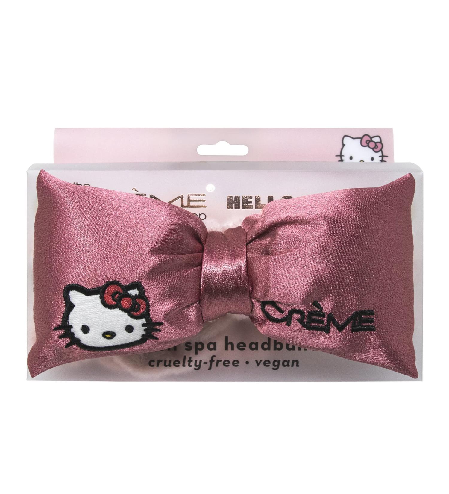 The Cr me Shop Hello Kitty Pink Satin Plush Spa Headband - Cruelty-Free & Vegan - Buy Online on GoSupps.com