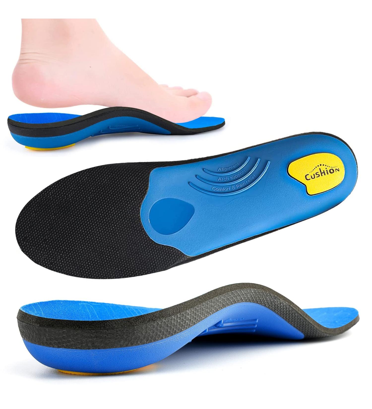 Blue Arch Support Insole for Foot Fatigue & Heel Soreness Relief - UK Size 11 (29.5cm) - Buy Online on GoSupps.com