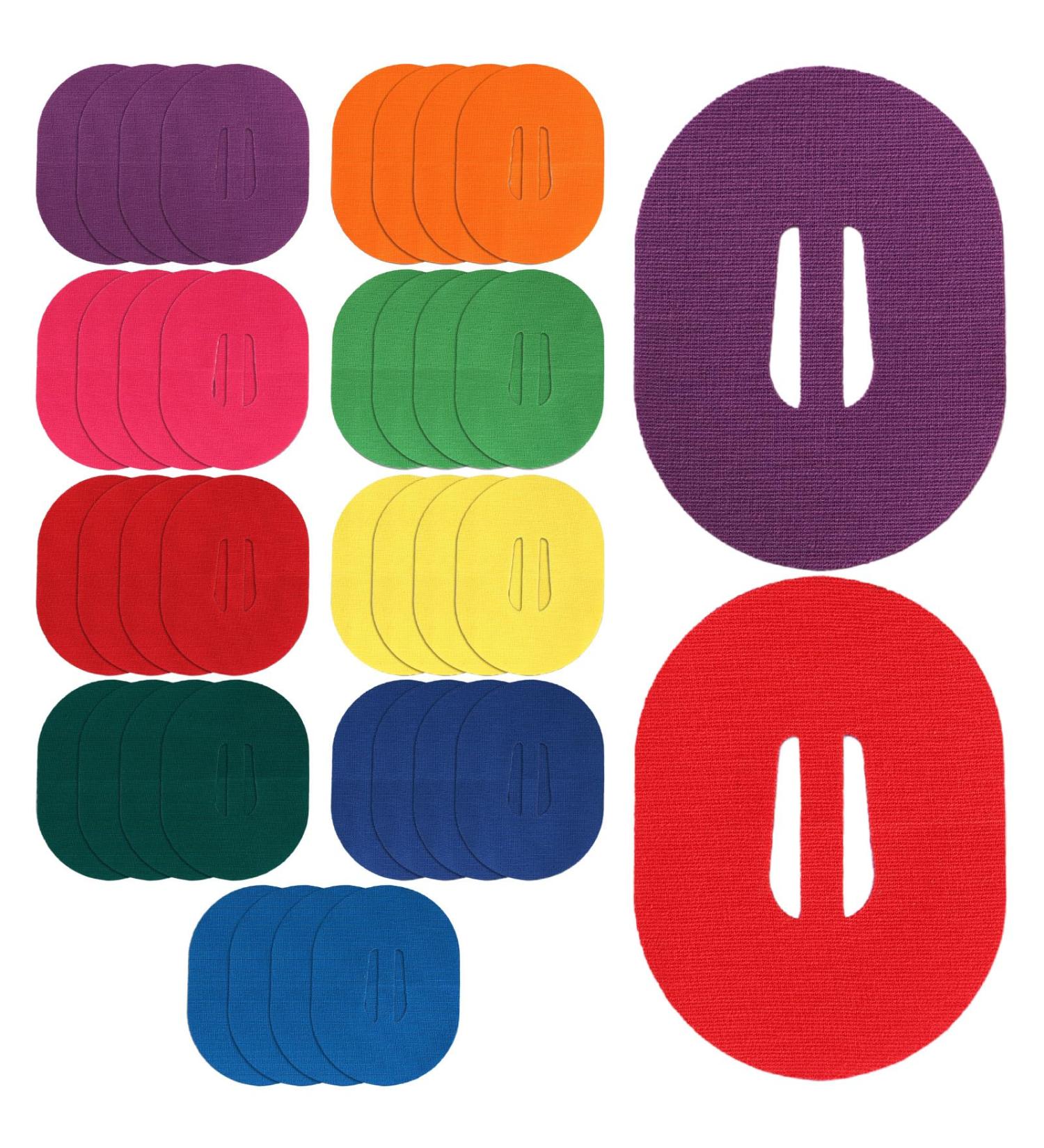 Nuanchu 36 Adhesive Patches for Dexcom G6 - Waterproof & Sweatproof Pre-Cut Protection - Multi-Color Continuous Glucose Monitor Straps - Buy Online on GoSupps.com