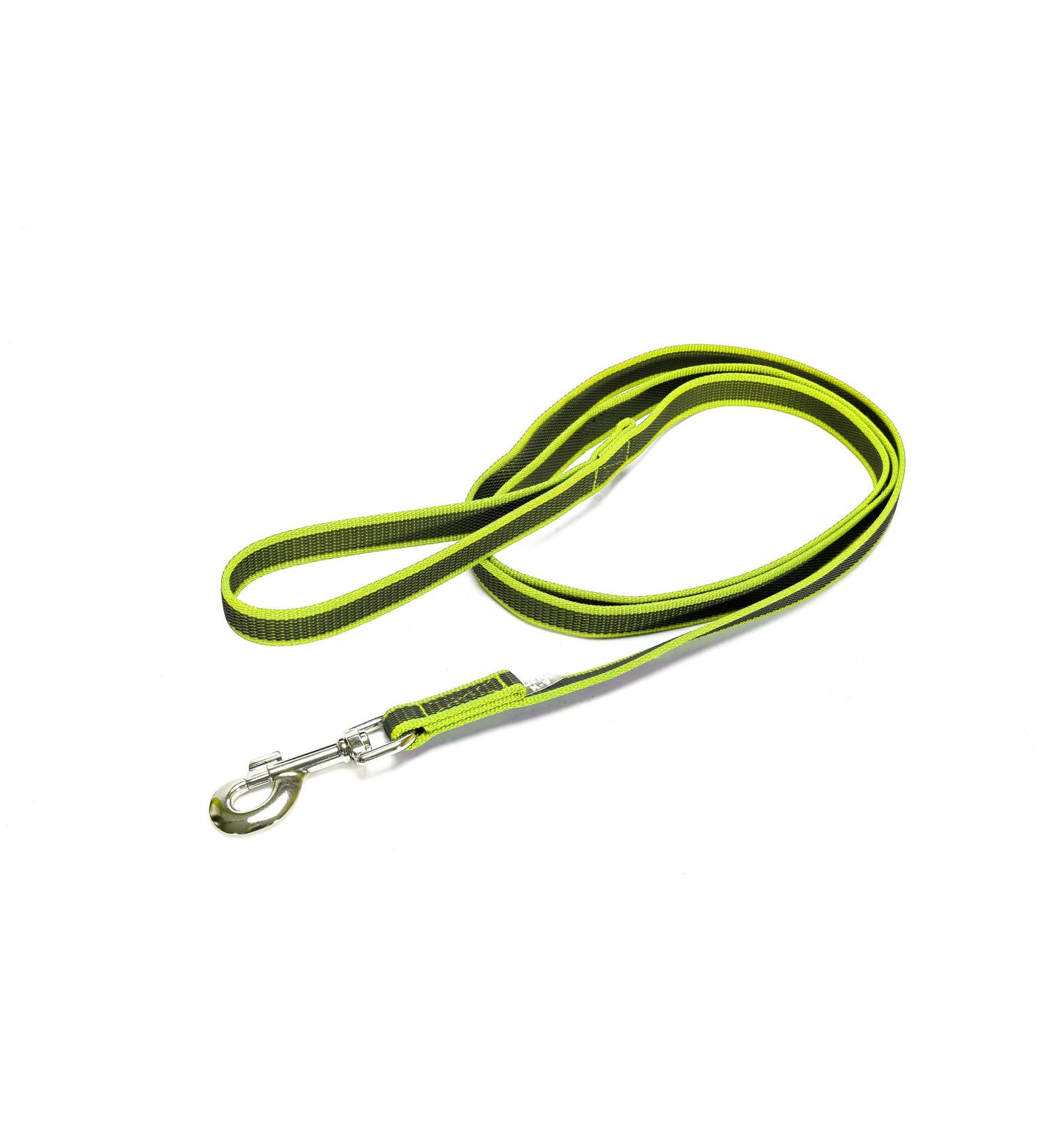 IDC Color & Gray Rubberized Leash - 20mm x 2m with Loop & D-Ring - Durable Neon Gray Dog Leash for International Shipping - Buy Online on GoSupps.com