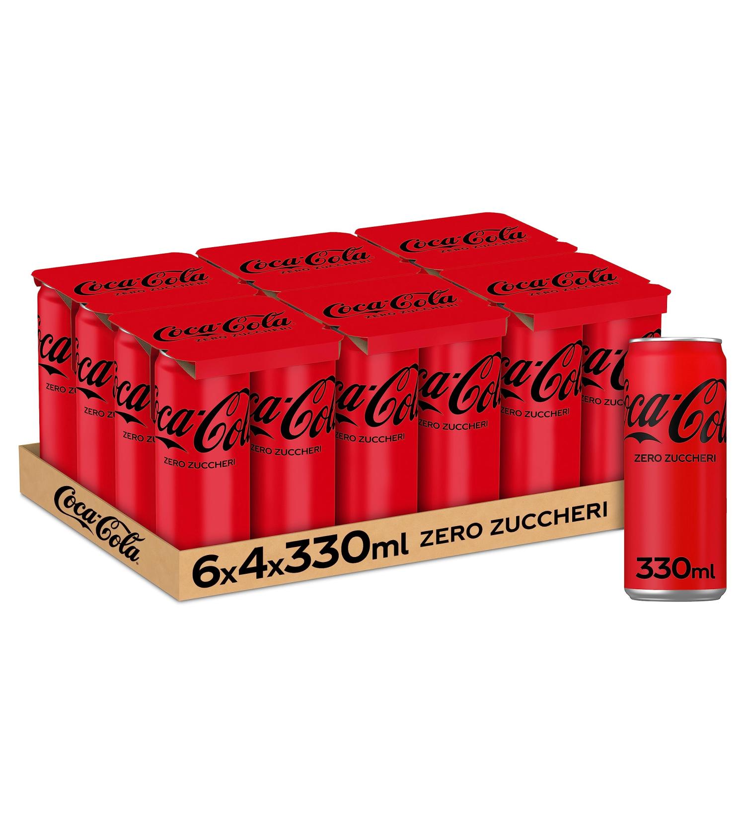  Coca-Cola Zero Coca-Cola Zero Sugar - 24 x 330ml cans all the taste of the Coca-Cola formula without the calories 100% recyclable sugar-free drink - Buy Online on GoSupps.com