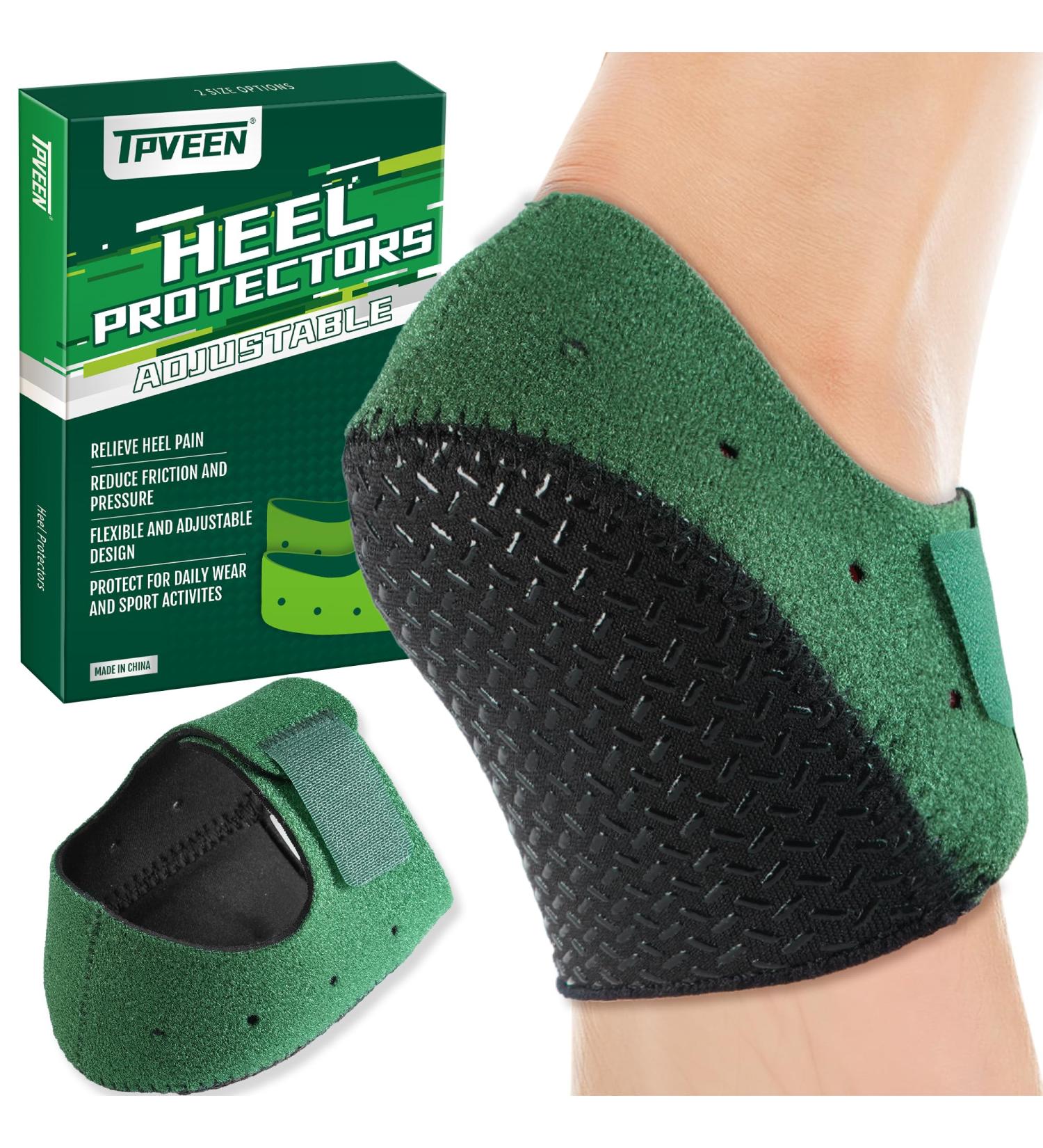 Plantar Fasciitis Gel Heel Protectors for Men & Women | Anti-Slip Heel Cups & Cushion Support for Pain Relief | Foot Fatigue Relief | Size W 4.5-9 / M 5-8 - Black - Buy Online on GoSupps.com