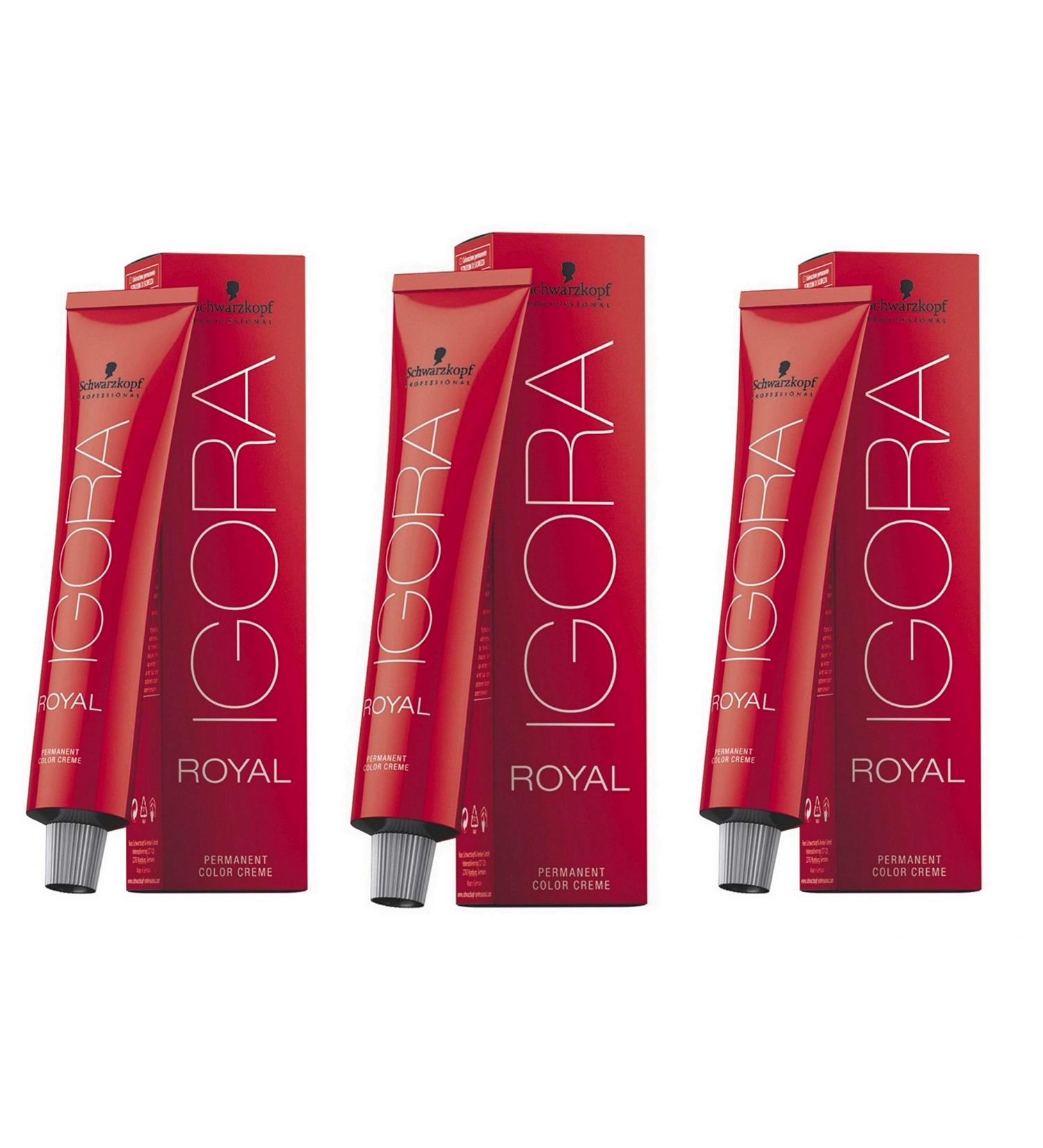 Schwarzkopf IGORA Royal 7-57 Medium Blonde Gold Copper 60ml 3-pack (3x60ml)