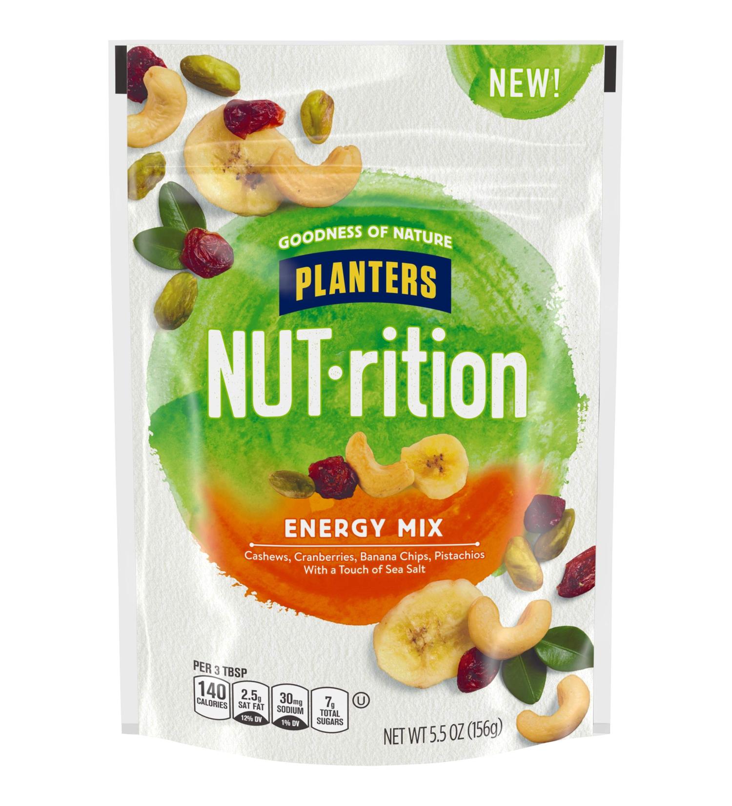Planters NUT-rition Energy Mix with Dried Cranberries 5.5 oz Bag - Lightly Salted - Buy Online on GoSupps.com
