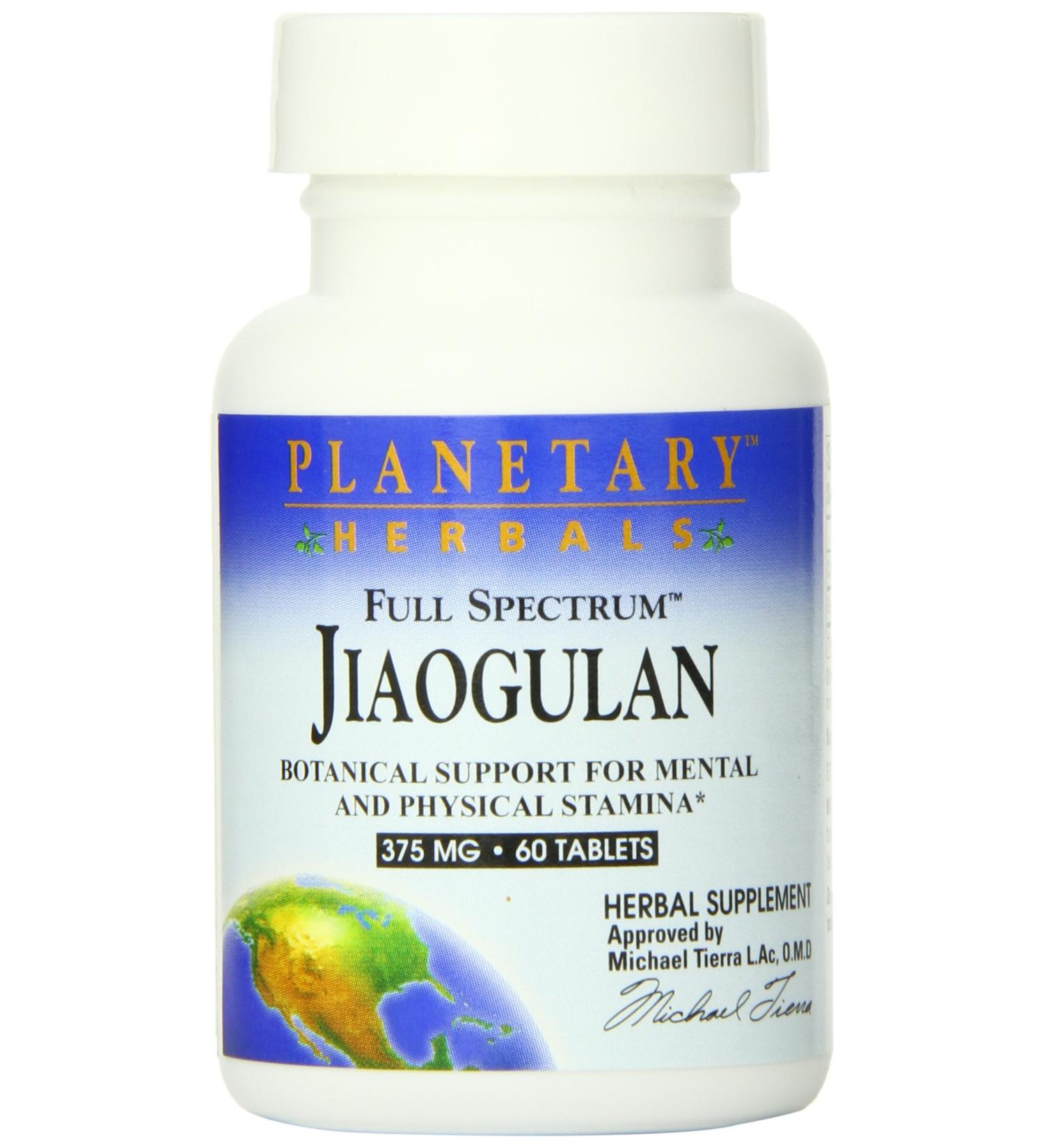 Planetary Herbals Jiaogulan 375 mg - Full Spectrum Herbal Supplement, 60 Tablets - Buy Online on GoSupps.com