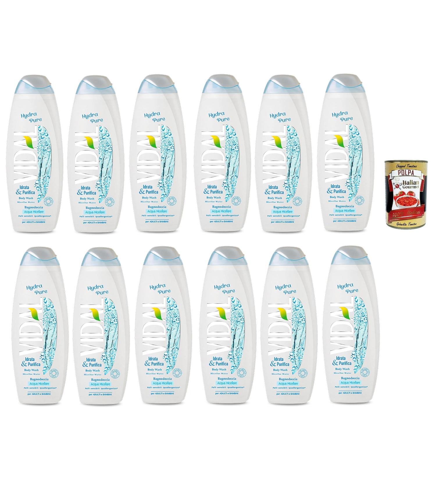 Italian Gourmet E.R. Vidal Bagnoschiuma Hydra Pure Body Bath 500 ml + Italian Gourmet Polpa 400 g Pack of 12 - Buy Online on GoSupps.com