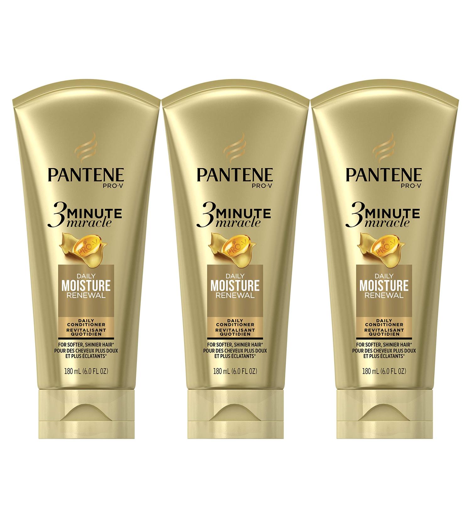 Pantene Pro-V Daily Moisture Renewal 3 Minute Miracle Conditioner - Pack of 3, 6 Fl Oz Each - Buy Online on GoSupps.com