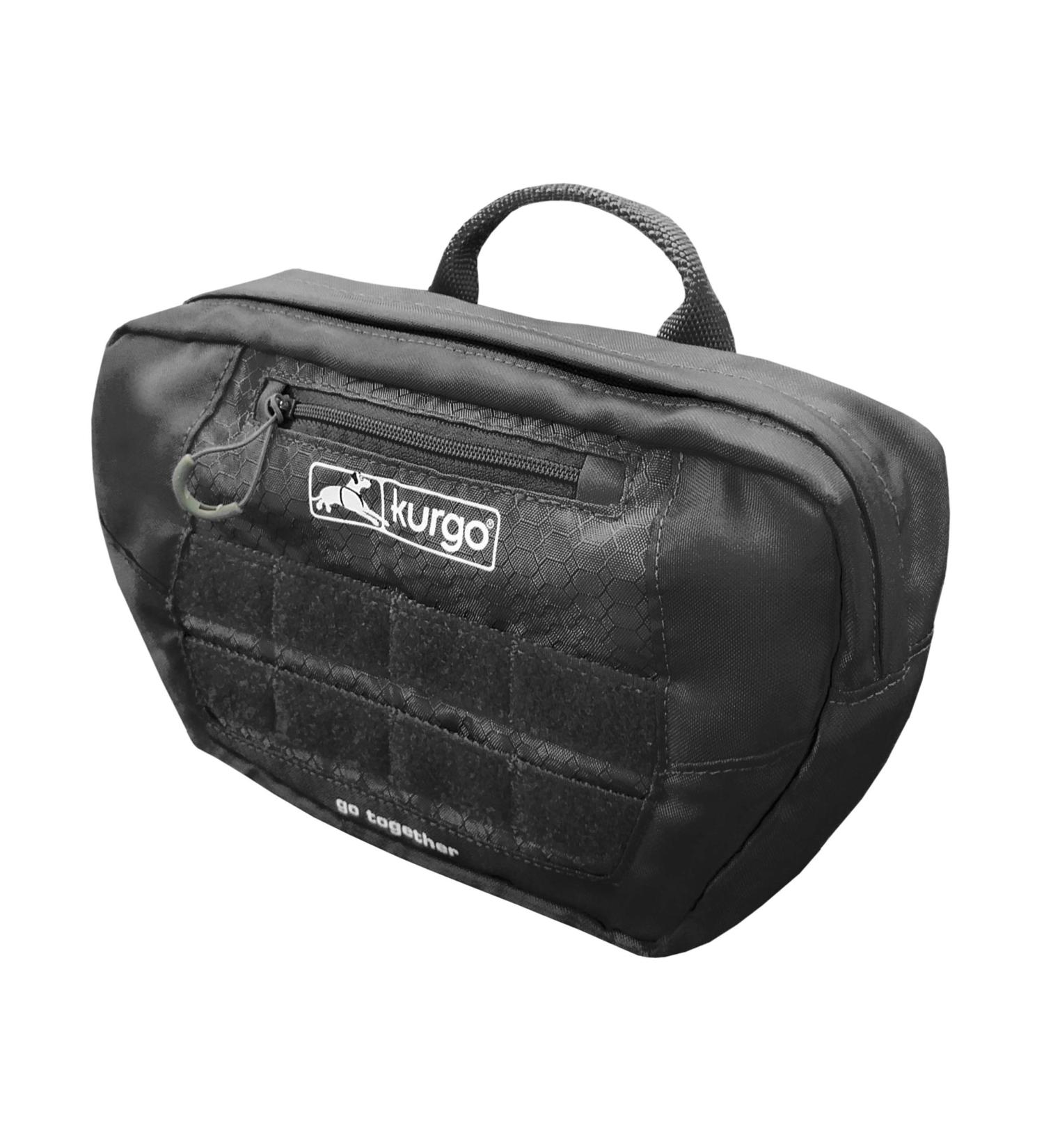 Kurgo RSG Saddle Bag for Dogs - Black | Compatible with RSG Harnesses & Belts | Two Zippered Pockets - Buy Online on GoSupps.com