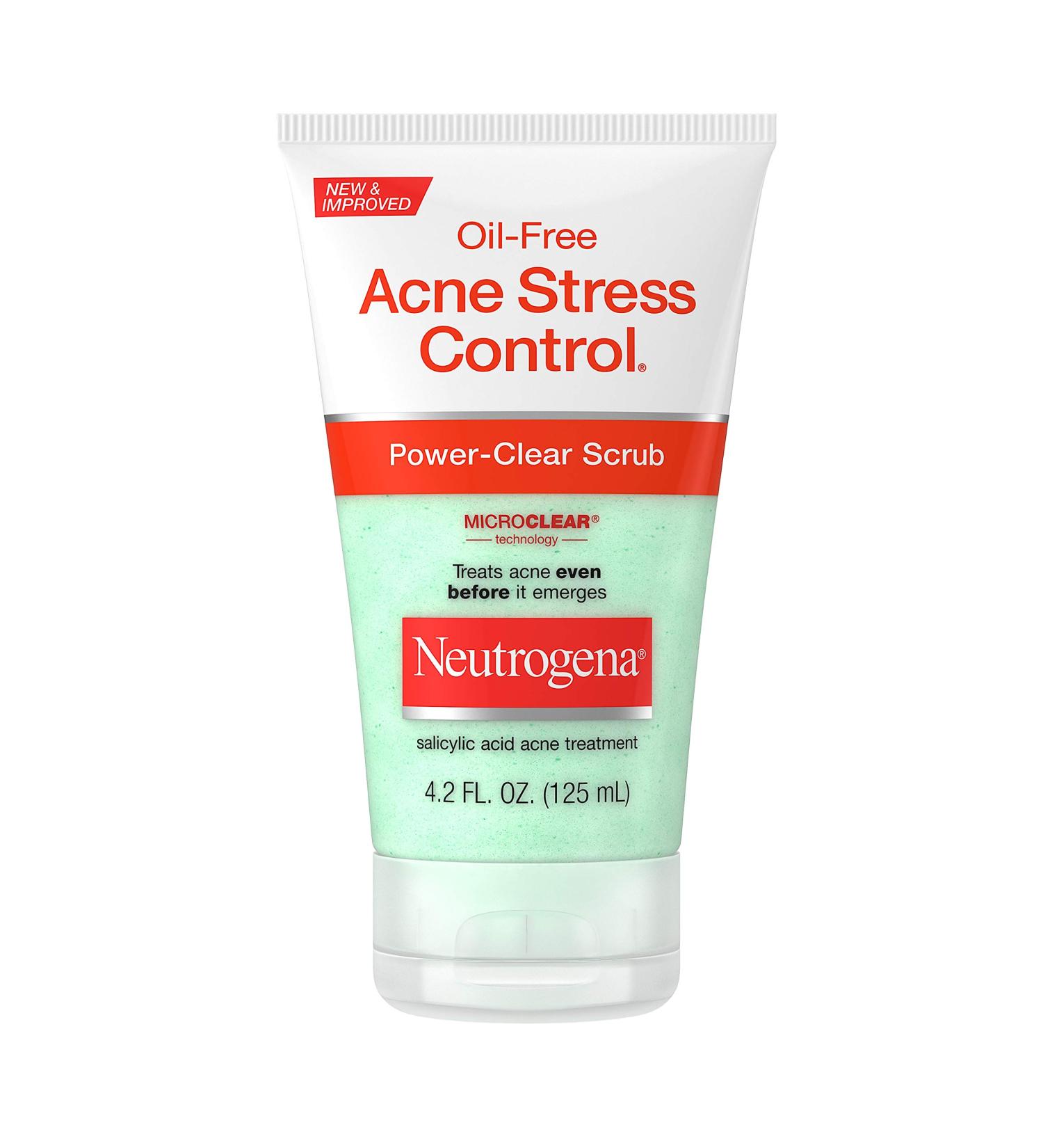 Neutrogena Oil-Free Acne Stress Control Face Scrub - Salicylic Acid Acne Treatment for Clear Skin - 4.2 fl. oz - International Shipping Available - Buy Online on GoSupps.com