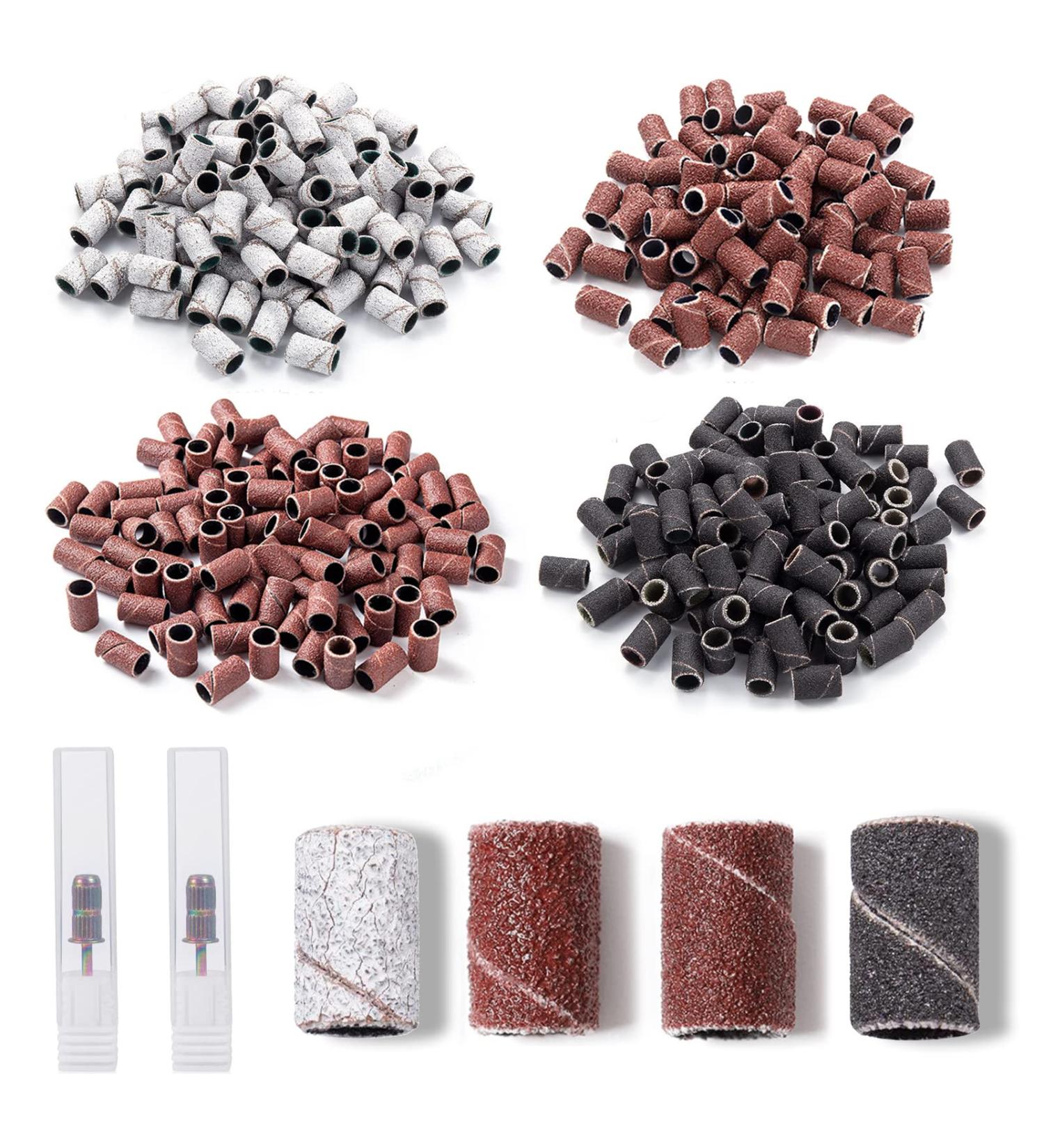 iTGOOS 200 Pieces Sanding Bands and 2 Pieces Electric Nail Drill Bits for Professional Manicure and Pedicure Portable Manicure Pedicure Kit with Sanding Bands and Nail Drill Bits 80# 120# 180# 240# - Buy Online on GoSupps.com