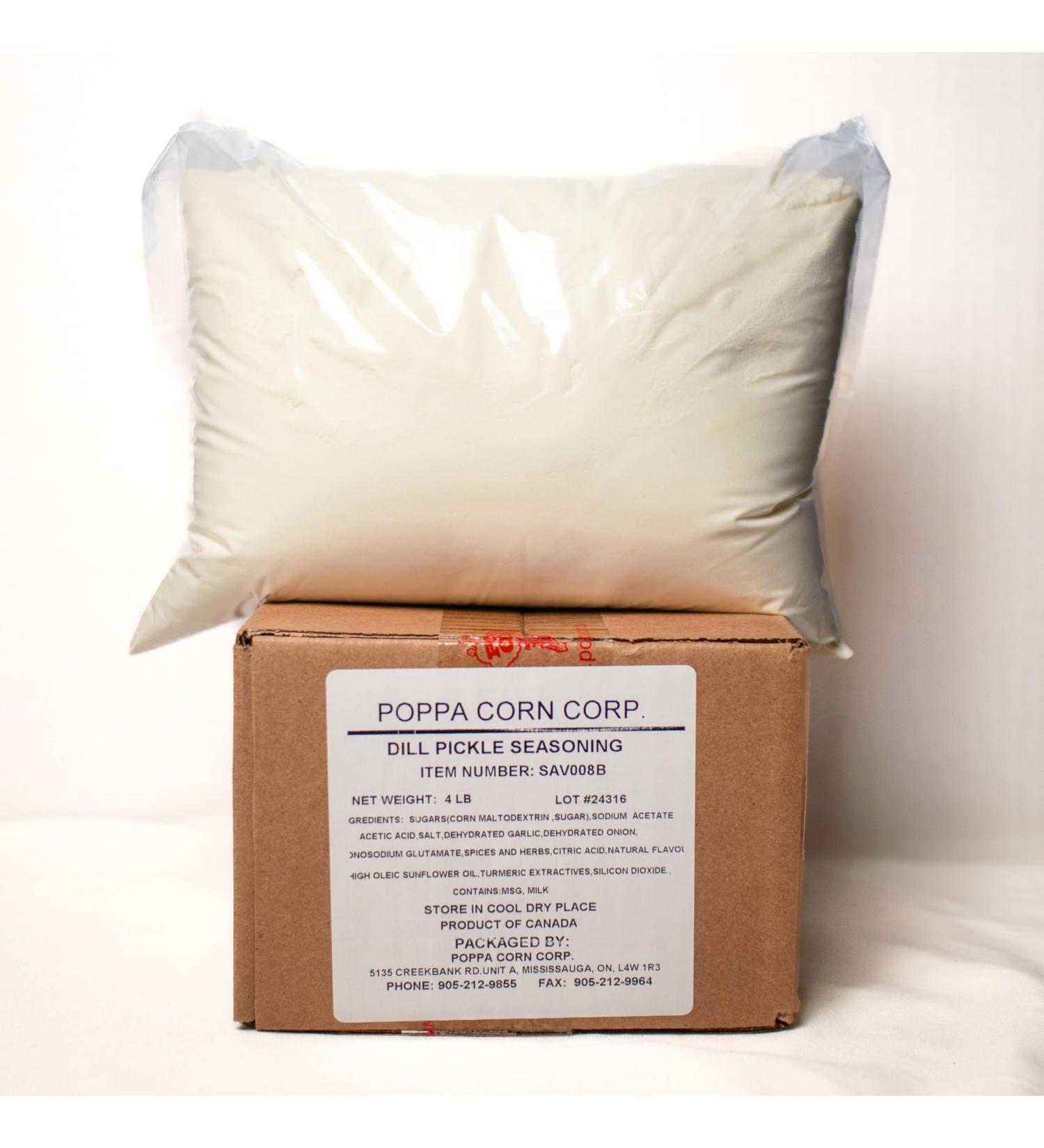 Dill Pickle Popcorn Seasoning Huge 4 lb (1.8 kg) Resealable Bag 4 lb (1.8 kg) Bag