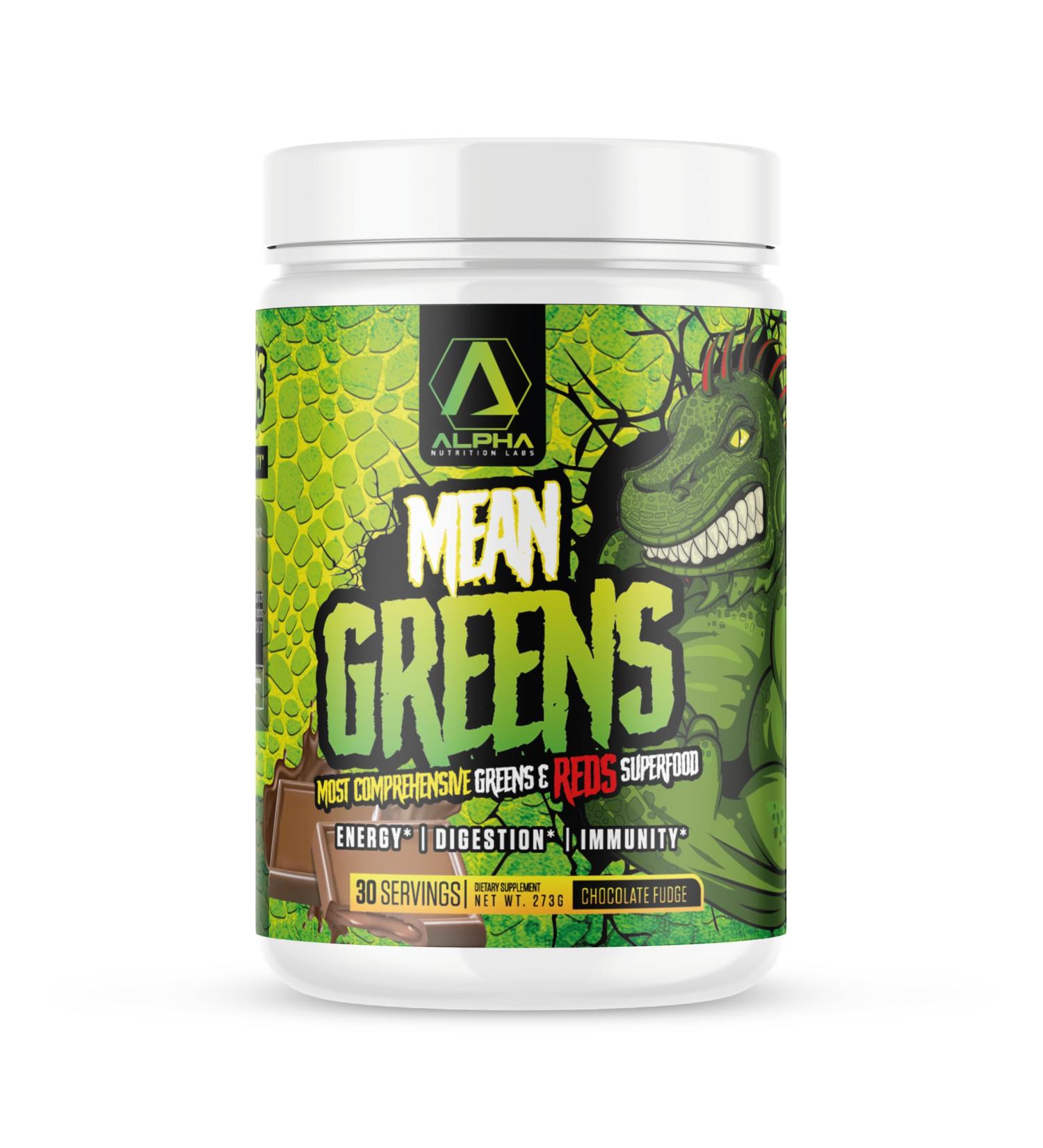 Mean Greens - Sports Greens + Reds Advanced Superfood Immunity and Gut Health | Cordyceps | Delicious Chocolate Fudge Flavor - 30 Servings Chocolate Fudge 1 Ounce (Pack of 1) - Buy Online on GoSupps.com