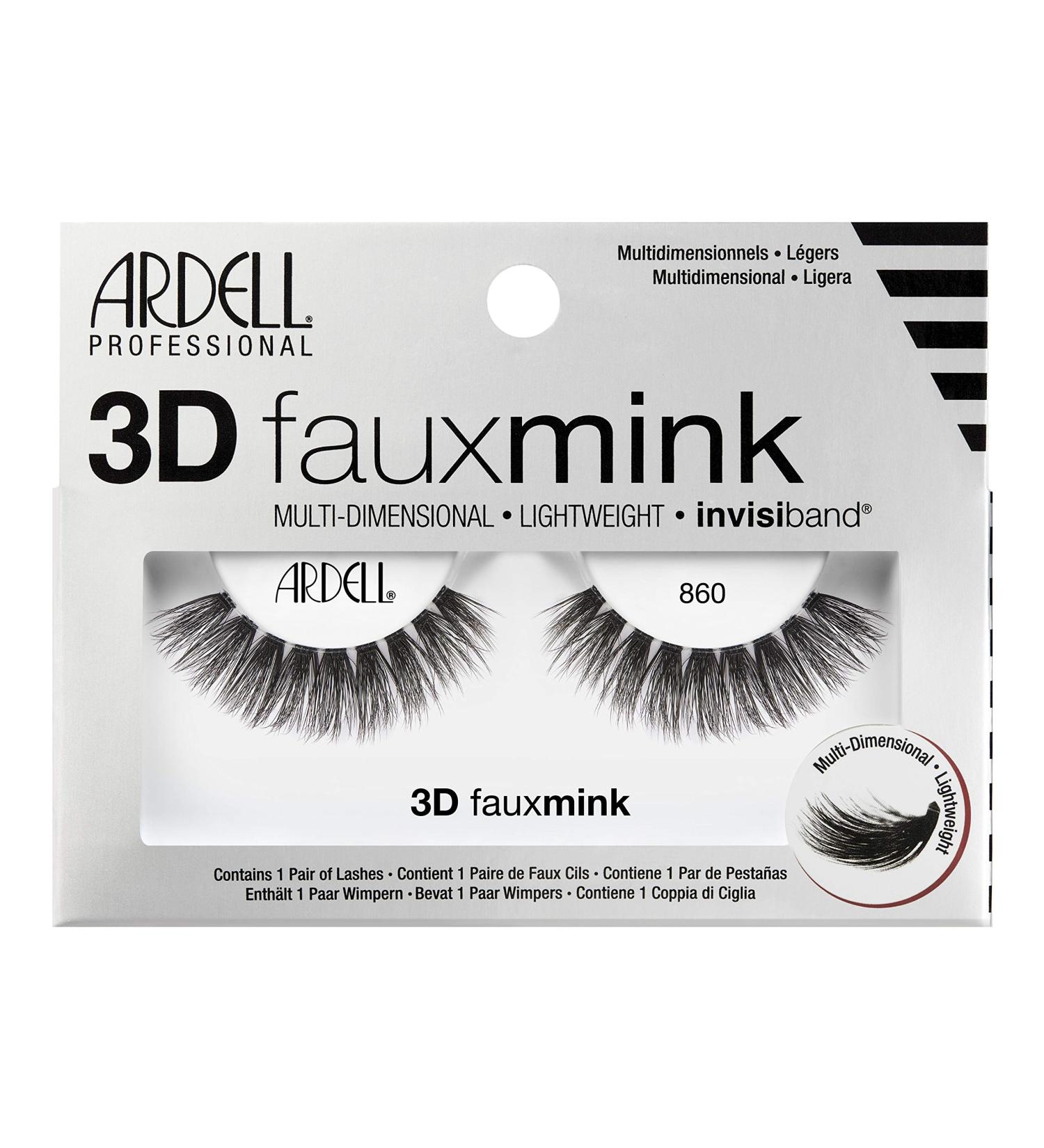 Buy Ardell 3D Faux Mink Lashes Style 860 - Vegan Lightweight Reusable Eyelashes for Enhanced Volume & Natural Look - Buy Online on GoSupps.com
