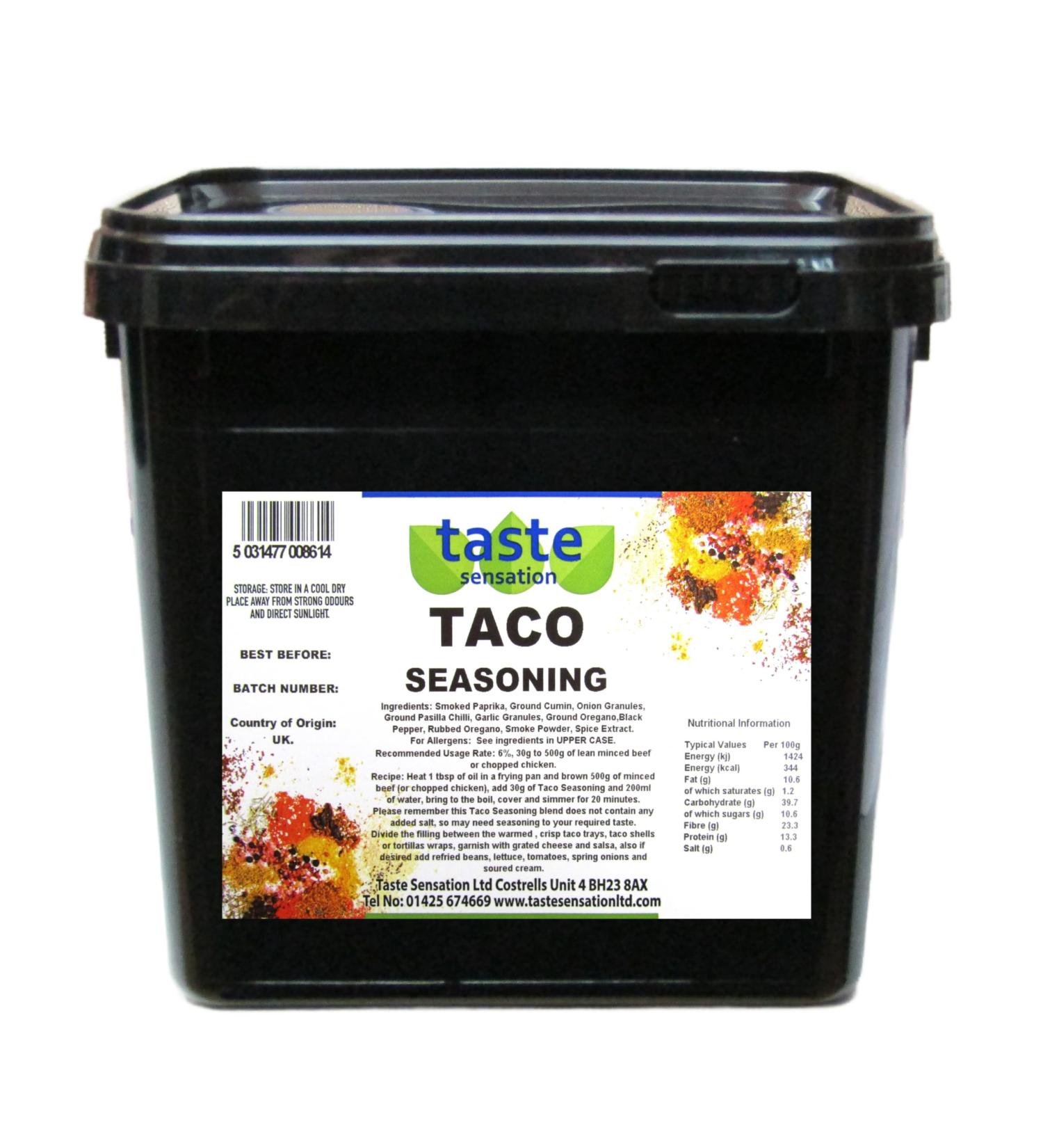 Taco Seasoning - 2.5kg Catering Tub - Buy Online on GoSupps.com