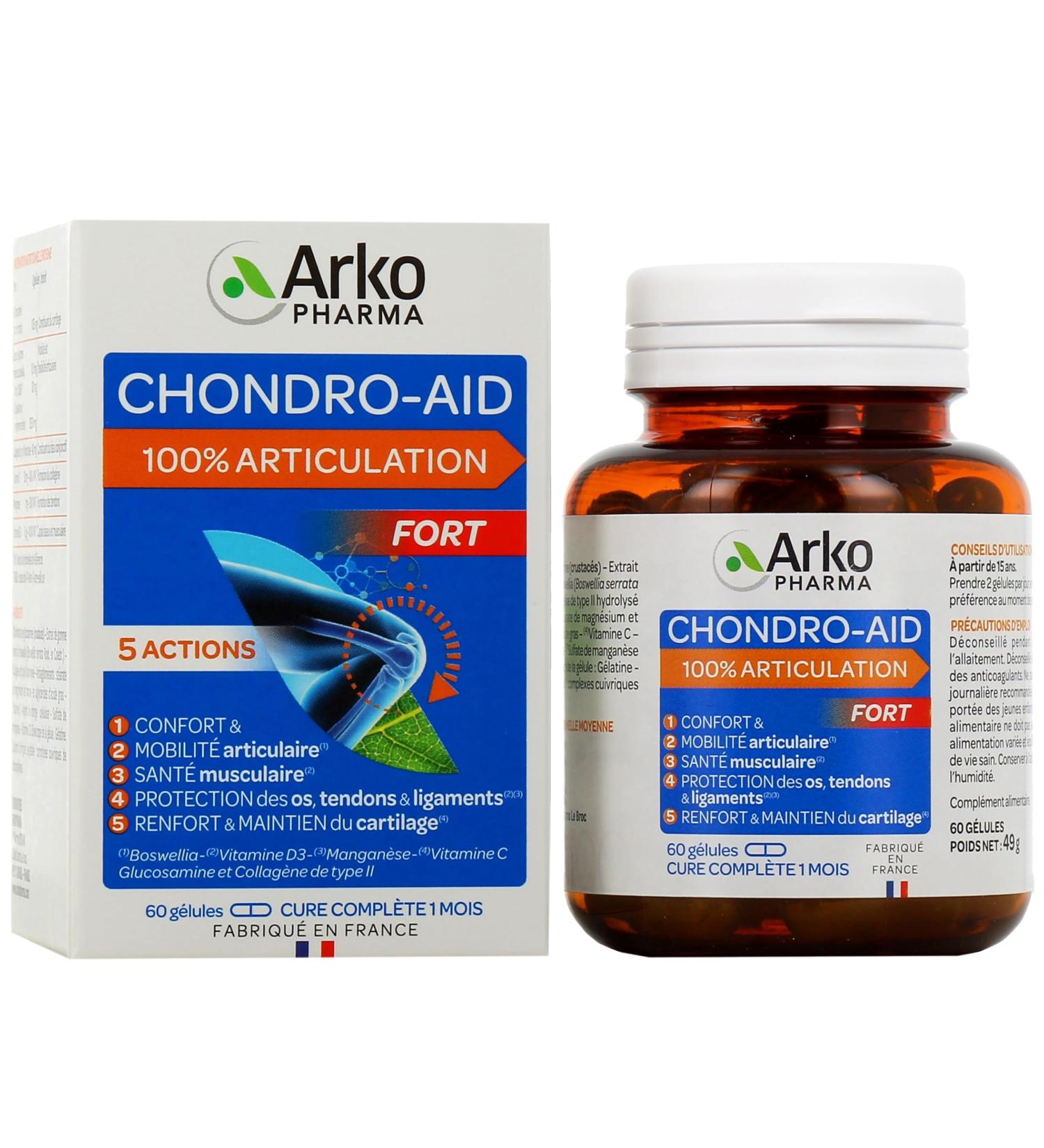  Arkopharma Chondro Aid 100% Joint Support Overall 60 Capsules - Buy Online on GoSupps.com
