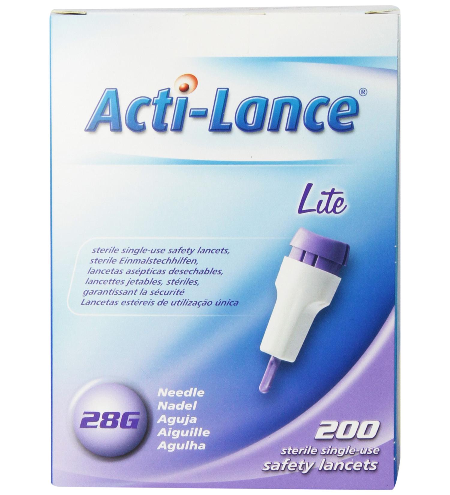 Acti-Lance Lite 200 Count Single Use Lancets | Easy and Convenient Blood Sampling - Buy Online on GoSupps.com