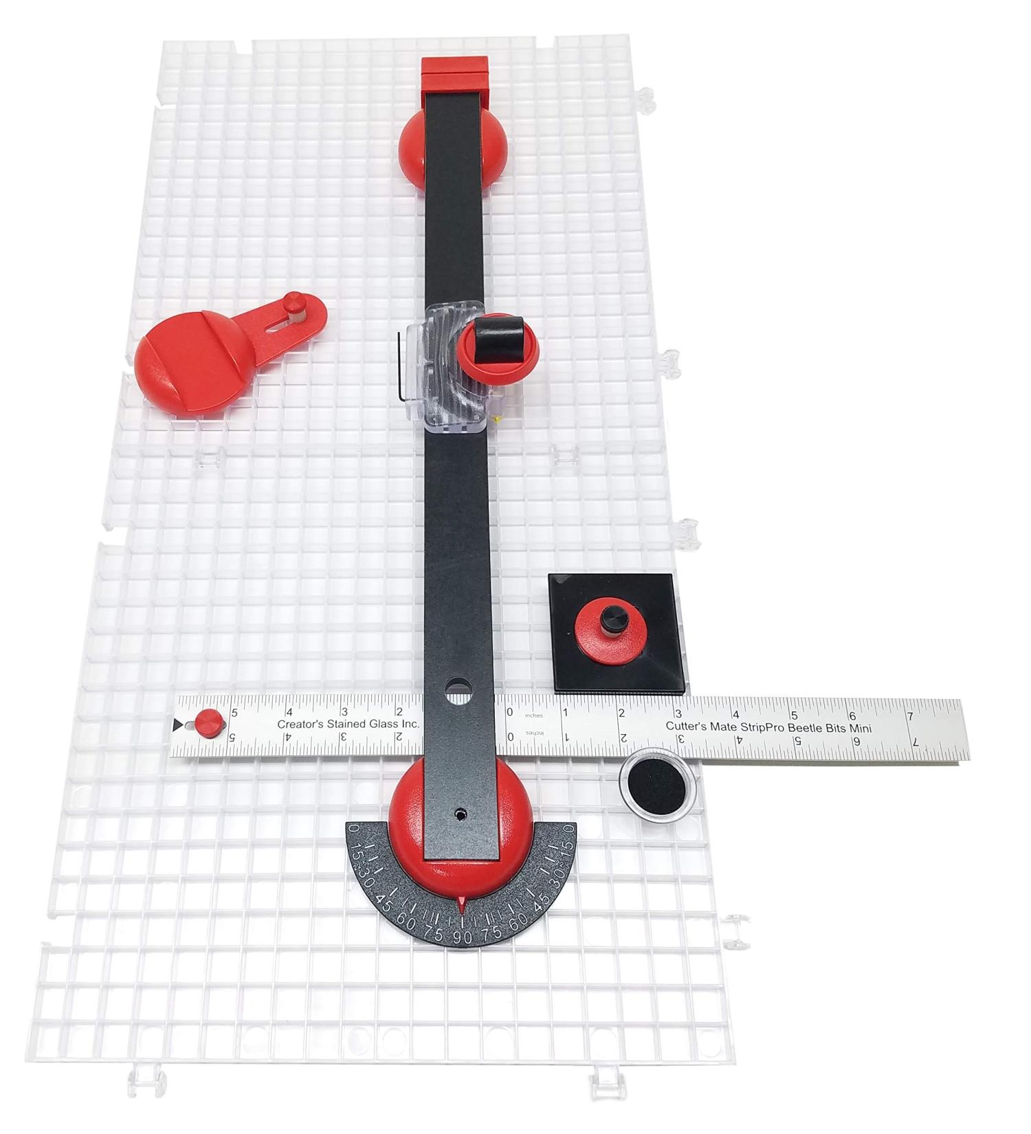 Mini Glass Cutting System for Geometric Shapes with Flying Beetle Glass Cutter - DIY Portable Work Station | Made in USA - Buy Online on GoSupps.com