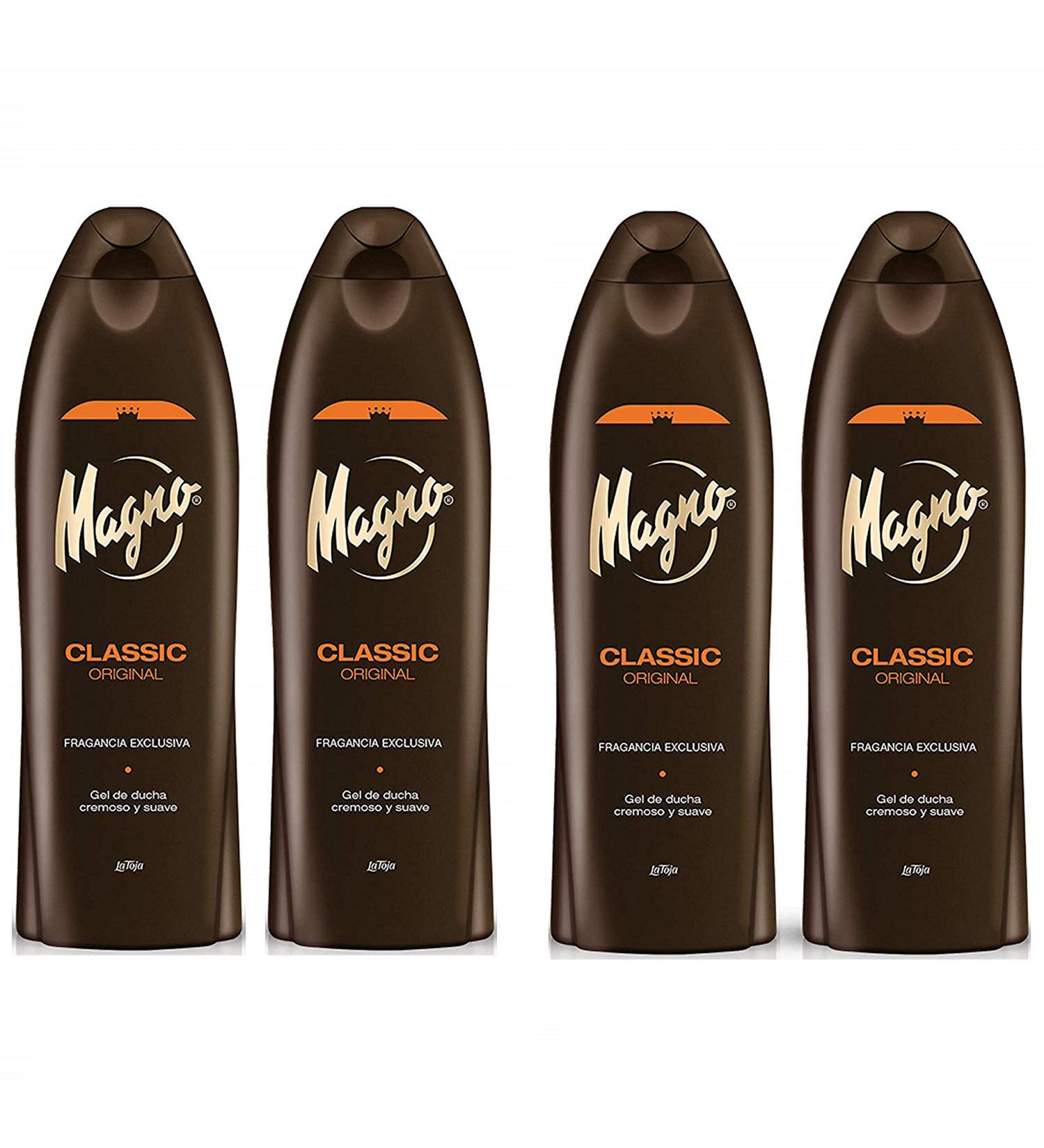 Magno Shower Gel 18.3oz./550ml (4 Pack) - Luxurious Cleansing Experience - Buy Online on GoSupps.com
