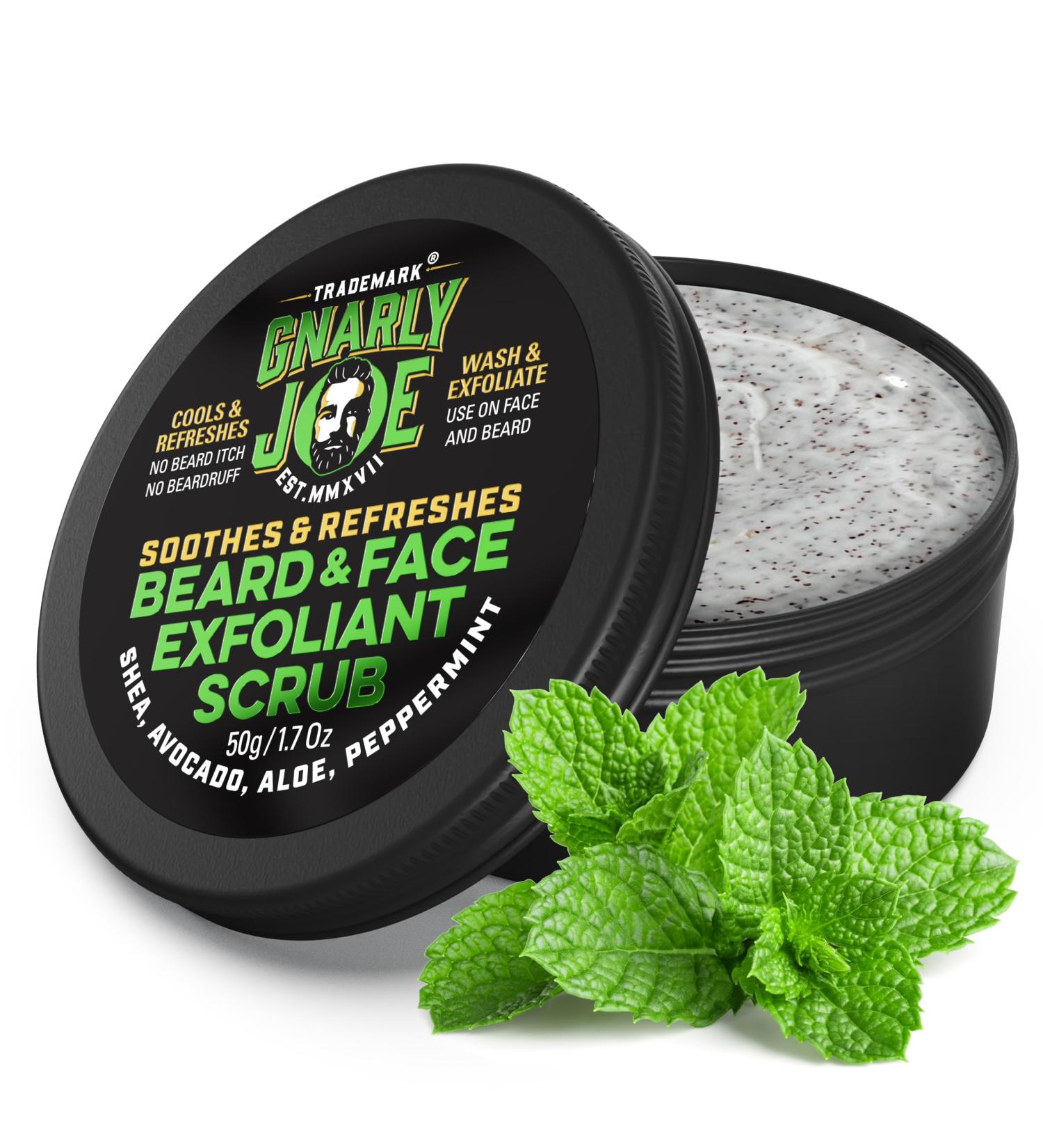 Gnarly Joe Refreshing Peppermint Beard and Face Exfoliant Wash and Scrub 50g - Buy Online on GoSupps.com
