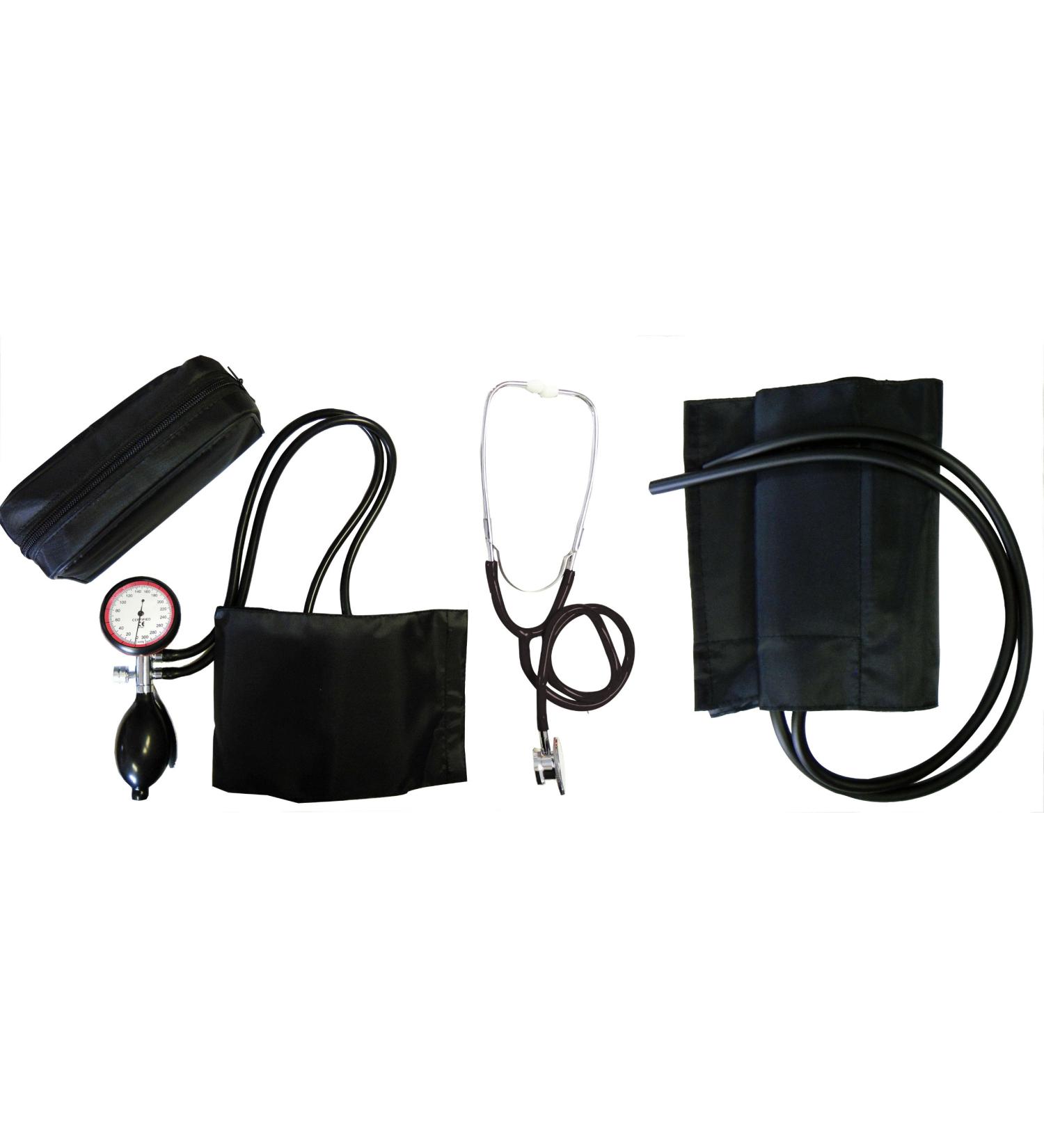 Buy XL Blood Pressure Meter with Extra Velcro Cuff & Double Head Stethoscope - Accurate & Easy to Use | International Shipping Available - Buy Online on GoSupps.com