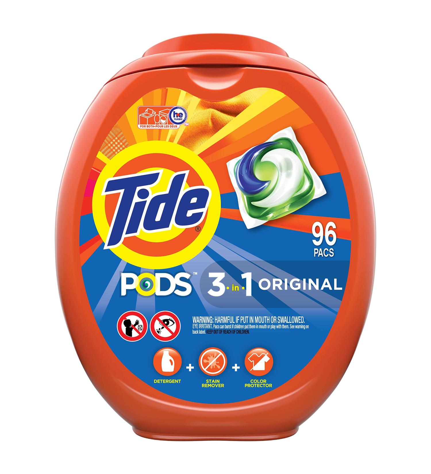 Tide PODS Laundry Detergent Soap 96 Count, Original Scent, High Efficiency (HE) - Pack of 1 - Buy Online on GoSupps.com