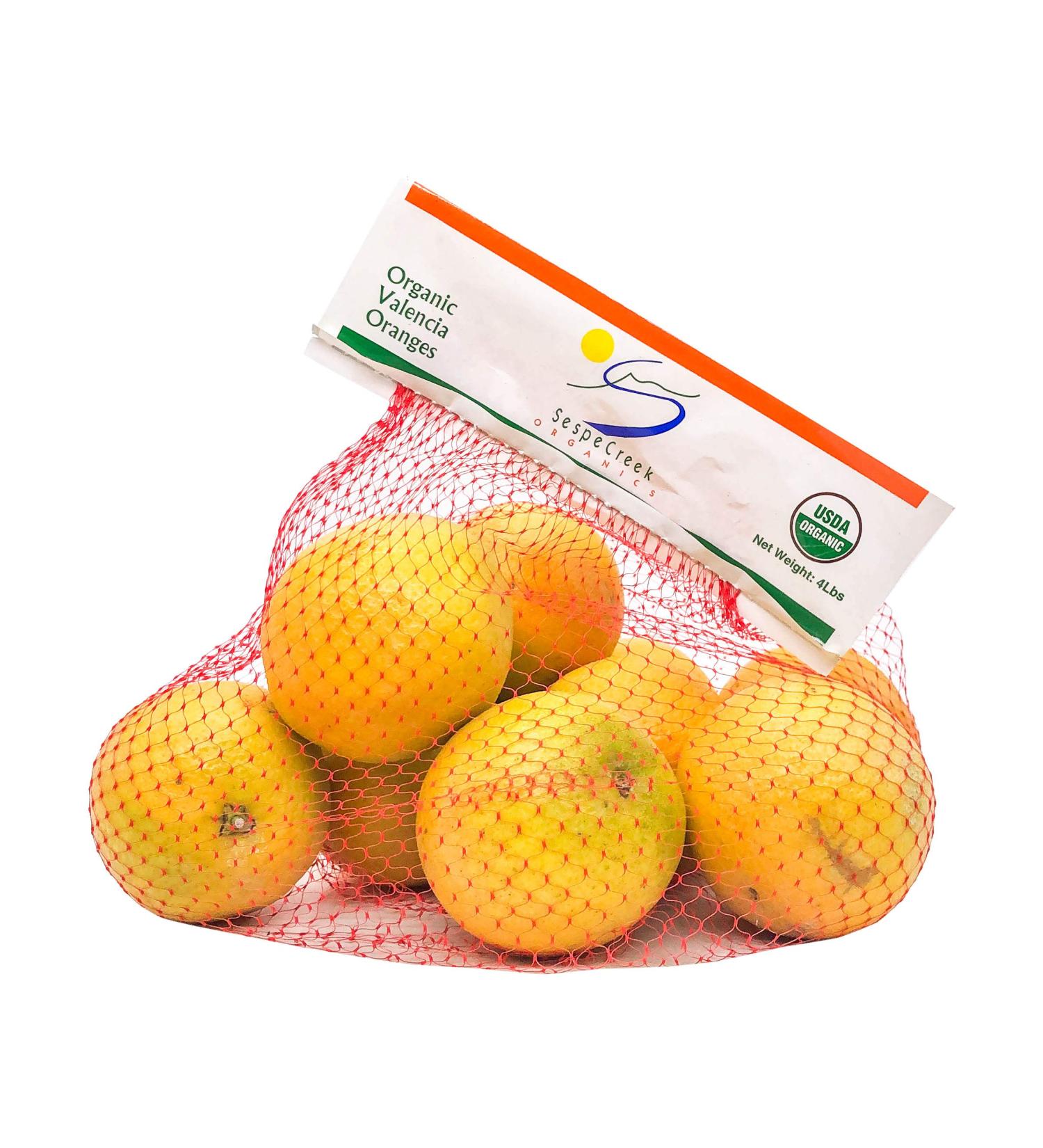 Organic Valencia Oranges - 4 Pound Bag - Buy Online on GoSupps.com