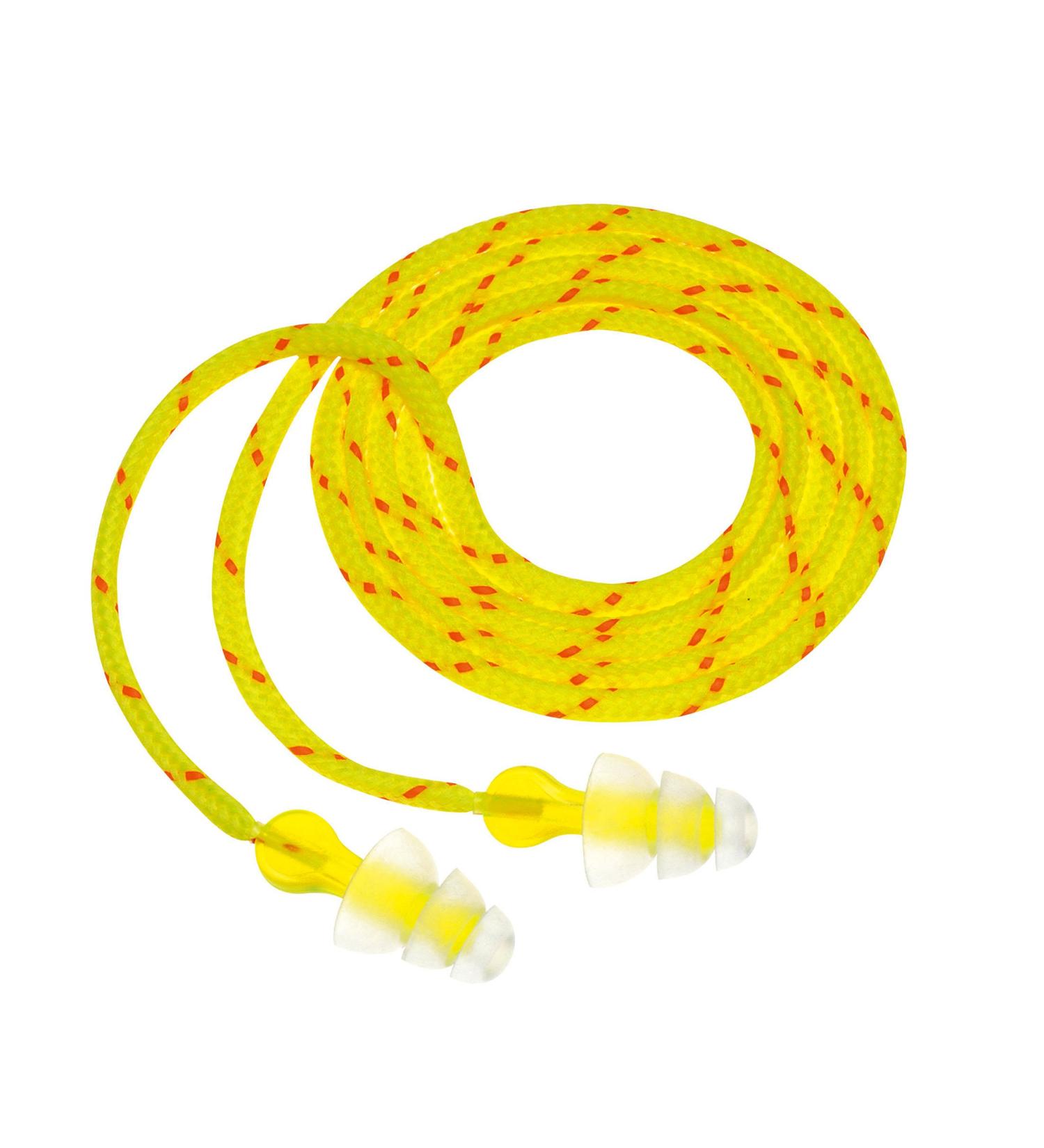 3M Tri-Flange Earplugs P3001 Cloth Corded