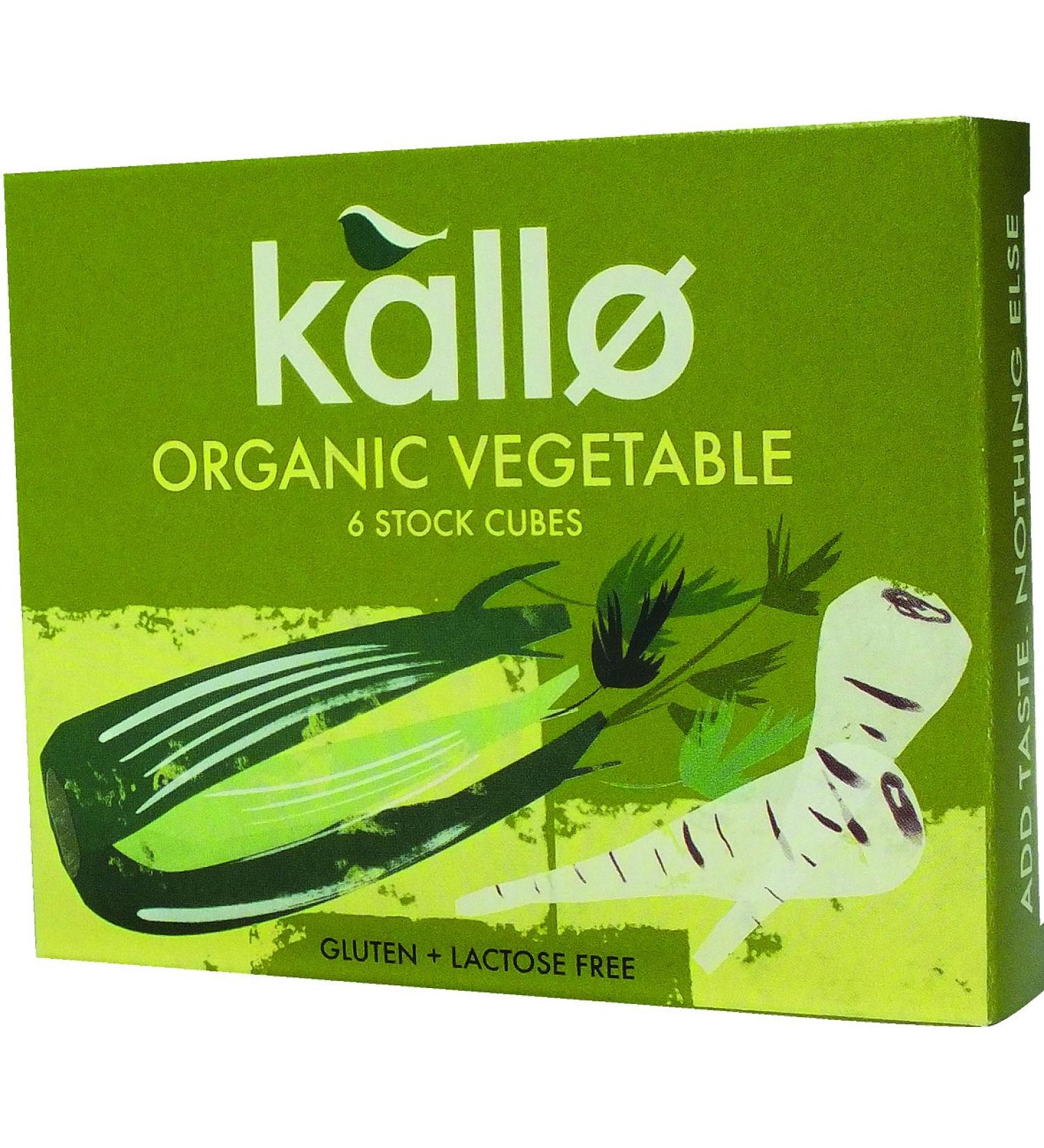 Kallo Organic Vegetable Stock Cubes 66g - Pack of 15 | Natural and Flavorful Seasoning Cubes - Buy Online on GoSupps.com