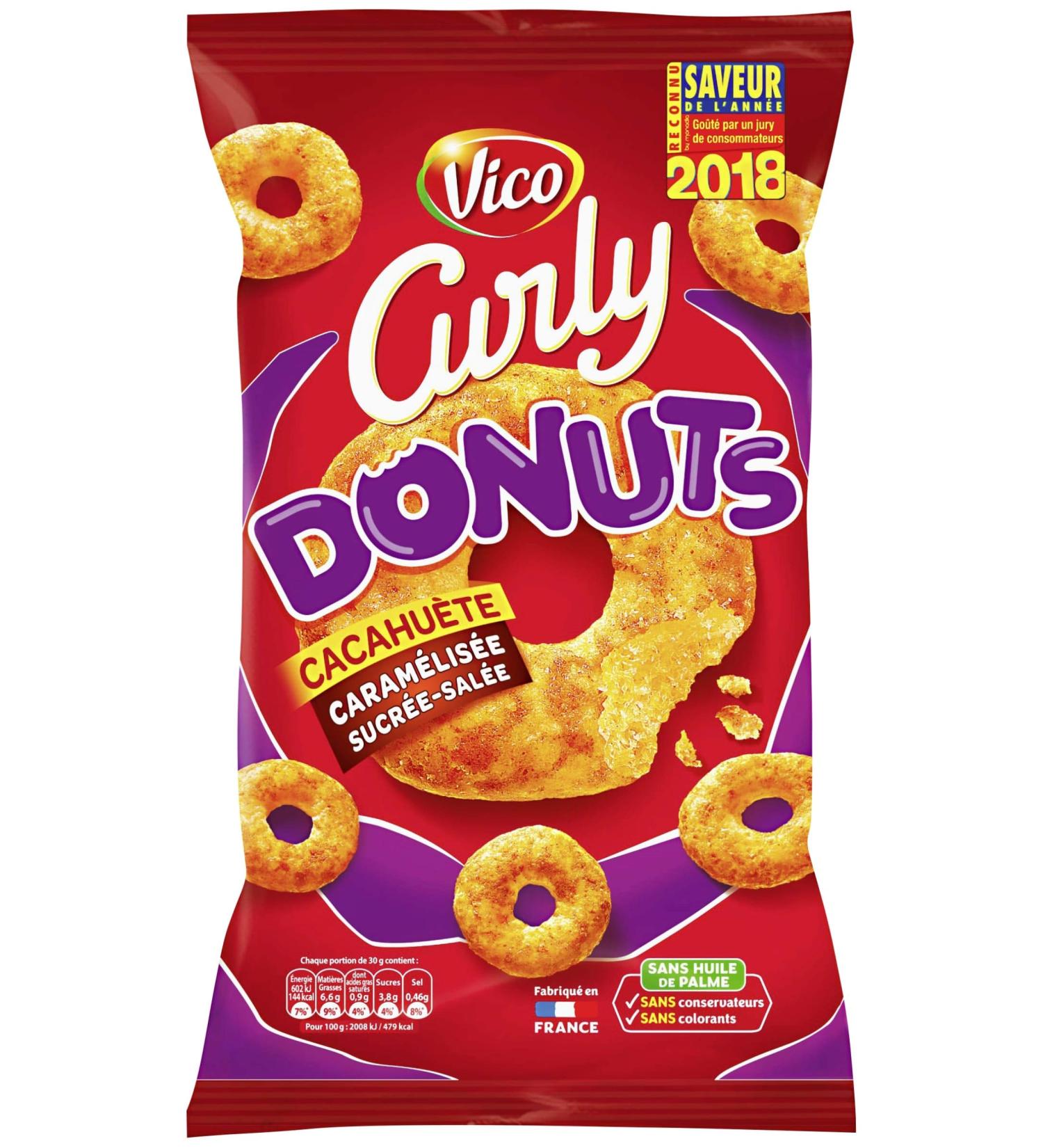 Vico Curly Donuts Caramelized Peanuts 100g