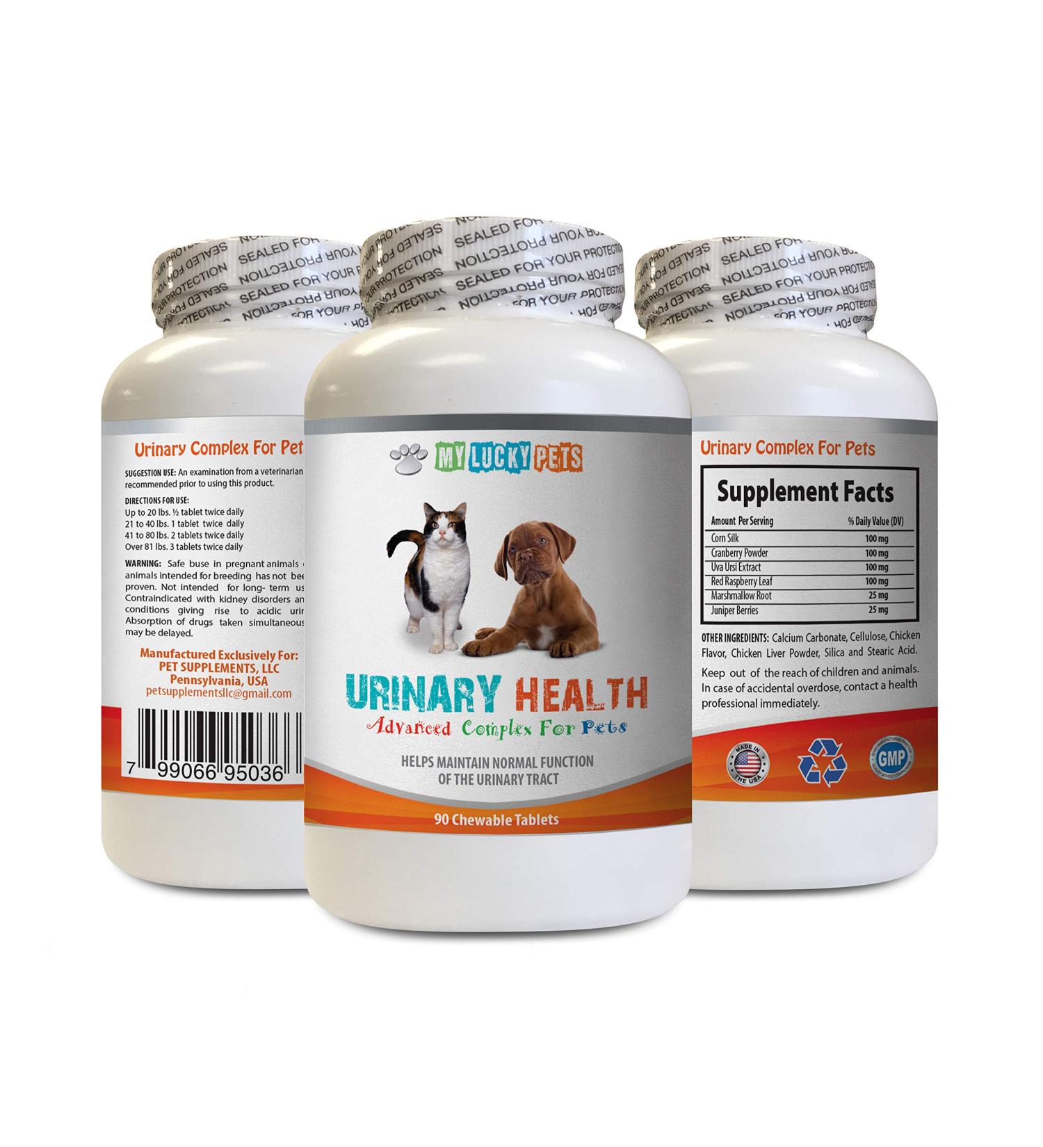 Buy Cat Urine Treats - Advanced Urinary Health Complex for Dogs & Cats - Bladder Support with Cranberry - 90 Treats Bottle - Buy Online on GoSupps.com