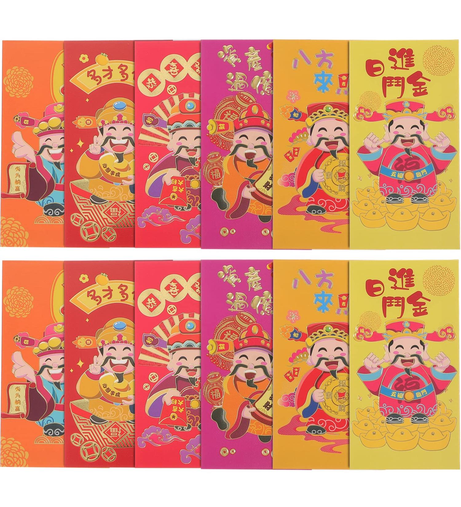 ABOOFAN 24pcs God of Wealth Red Envelope Bag Rabbit Year Envelope Chinese New Year Red Envelope Lucky Money Envelopes Bunny Red Envelopes See Spring Bao Paper Zodiac Bag Chinese Style - Buy Online on GoSupps.com
