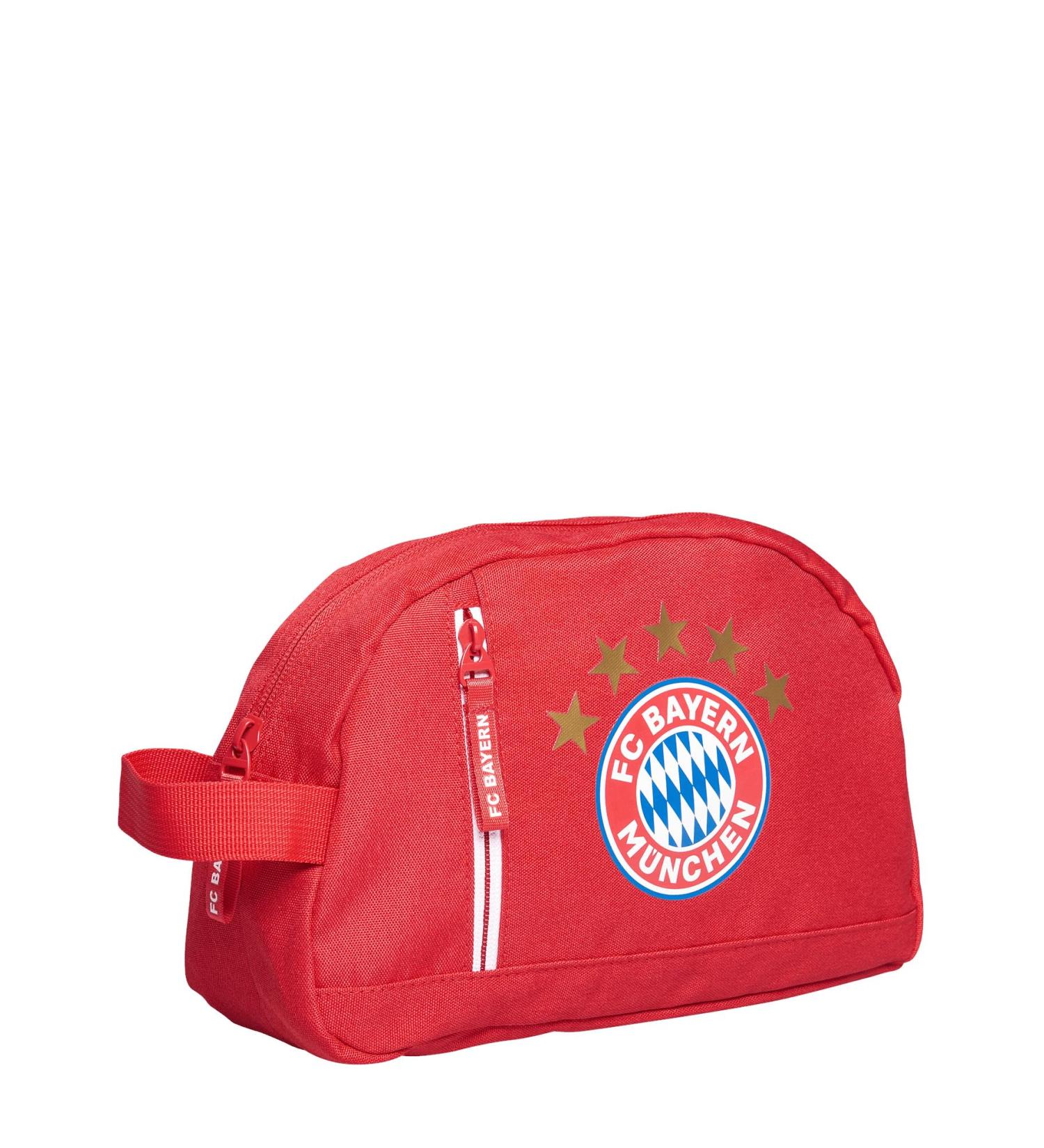 FC Bayern Munich Toiletry Bag | Red Wash Bag | Official Merchandise for Fans - Buy Online on GoSupps.com