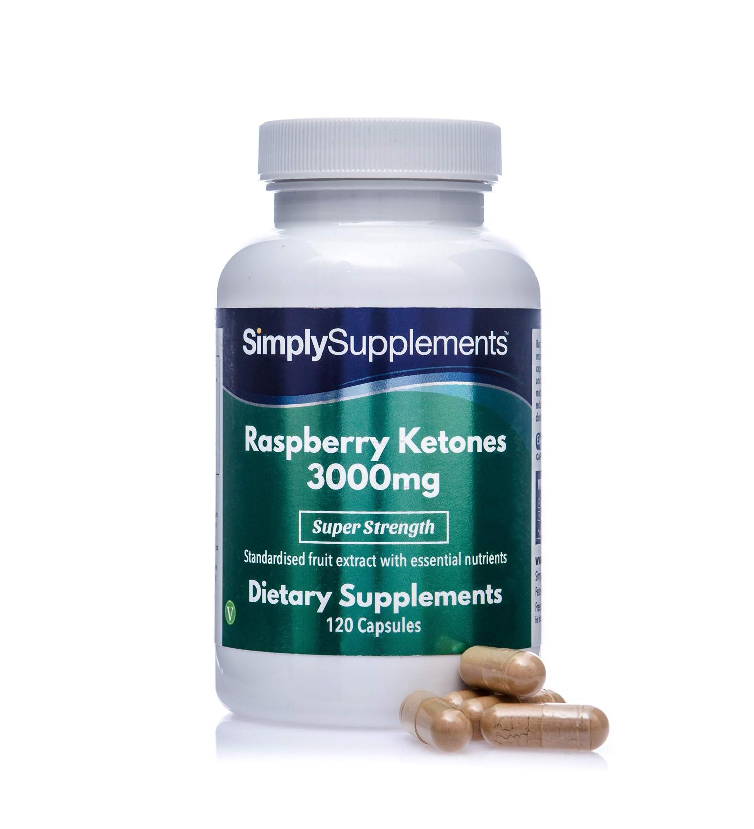 Raspberry Ketones 3000mg 120 Capsules | Vegan & Vegetarian Friendly | Made in UK - Buy Online on GoSupps.com