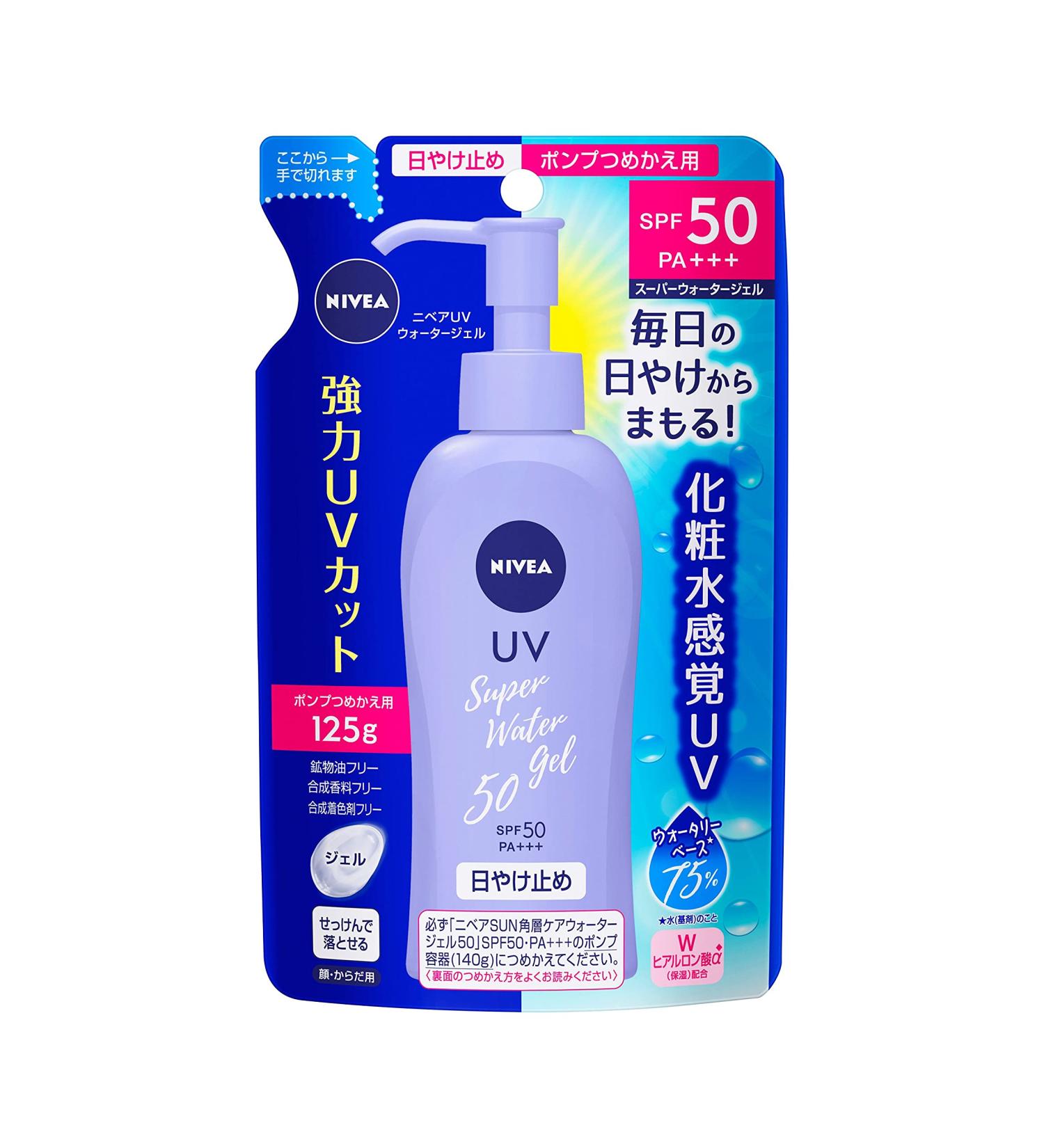 Nivea Sun Protect Super Water Gel SPF50/PA+++ Refill - 125g | Sunscreen - Buy Online on GoSupps.com