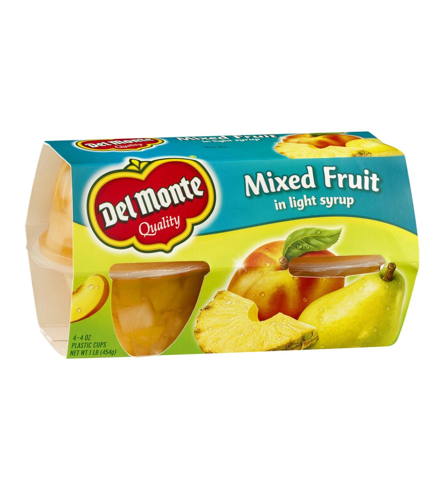 Del Monte Mixed Fruit In Light Syrup 4 - 4 oz cups (Pack of 6)