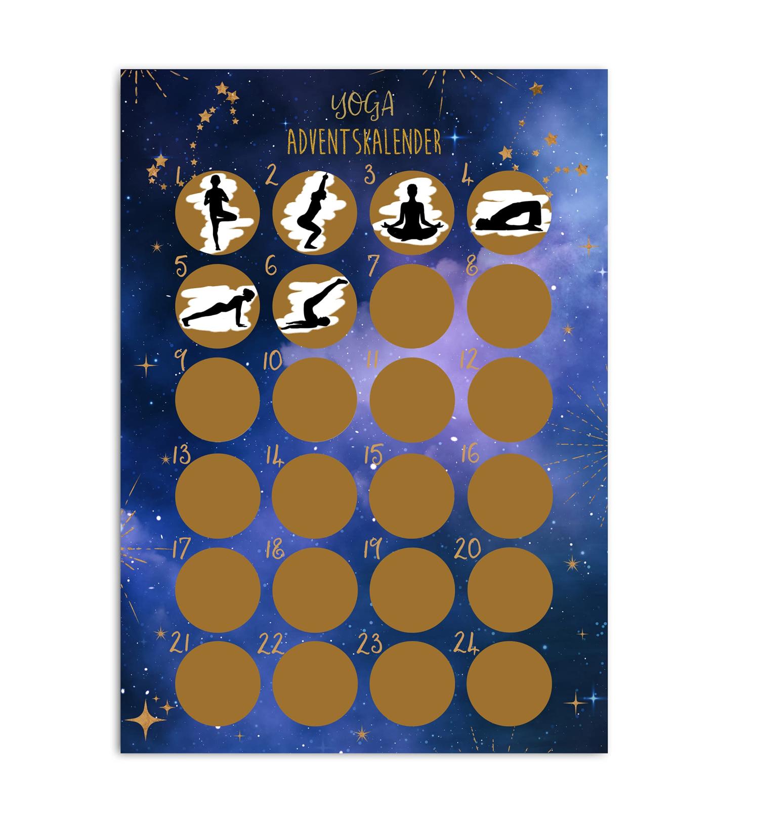 Nastami Advent Calendar - Scratch Off A3 Christmas Calendar (Yoga DARK) | International Shipping Available - Buy Online on GoSupps.com