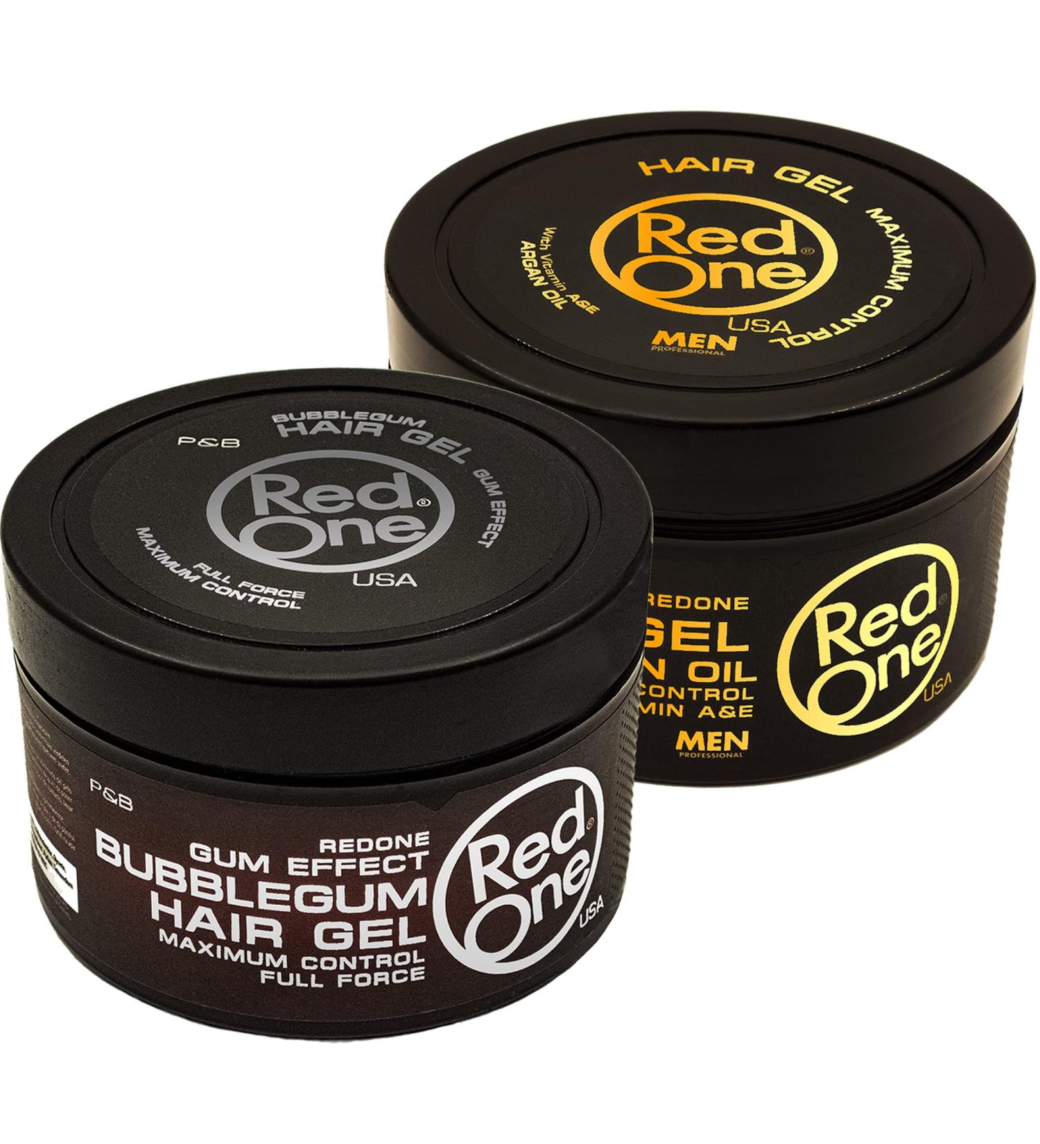 Redone Argan & Bubblegum Styling Gel 450ml | Shiny Look | Ultra Hold | With Vitamin A&E | Hair Gel for Men & Women | Bubblegum & Argan Scent | Maximum Control 2 Pack - Buy Online on GoSupps.com