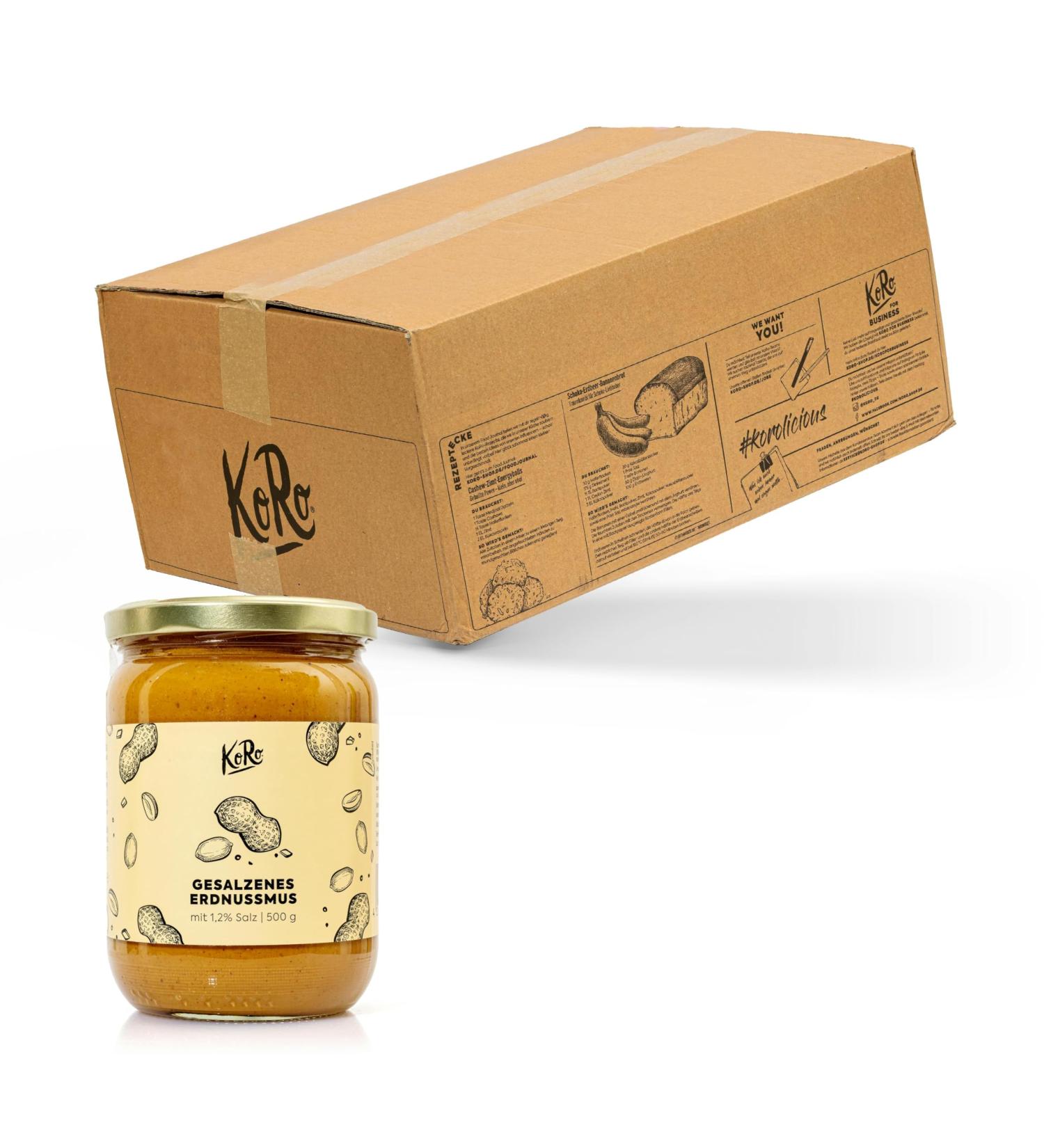 KoRo - Salted peanuts 500g - Vegan - Museum of roasted peanuts and a pinch of salt - No palm oil and no added sugar* - Protein source - Buy Online on GoSupps.com