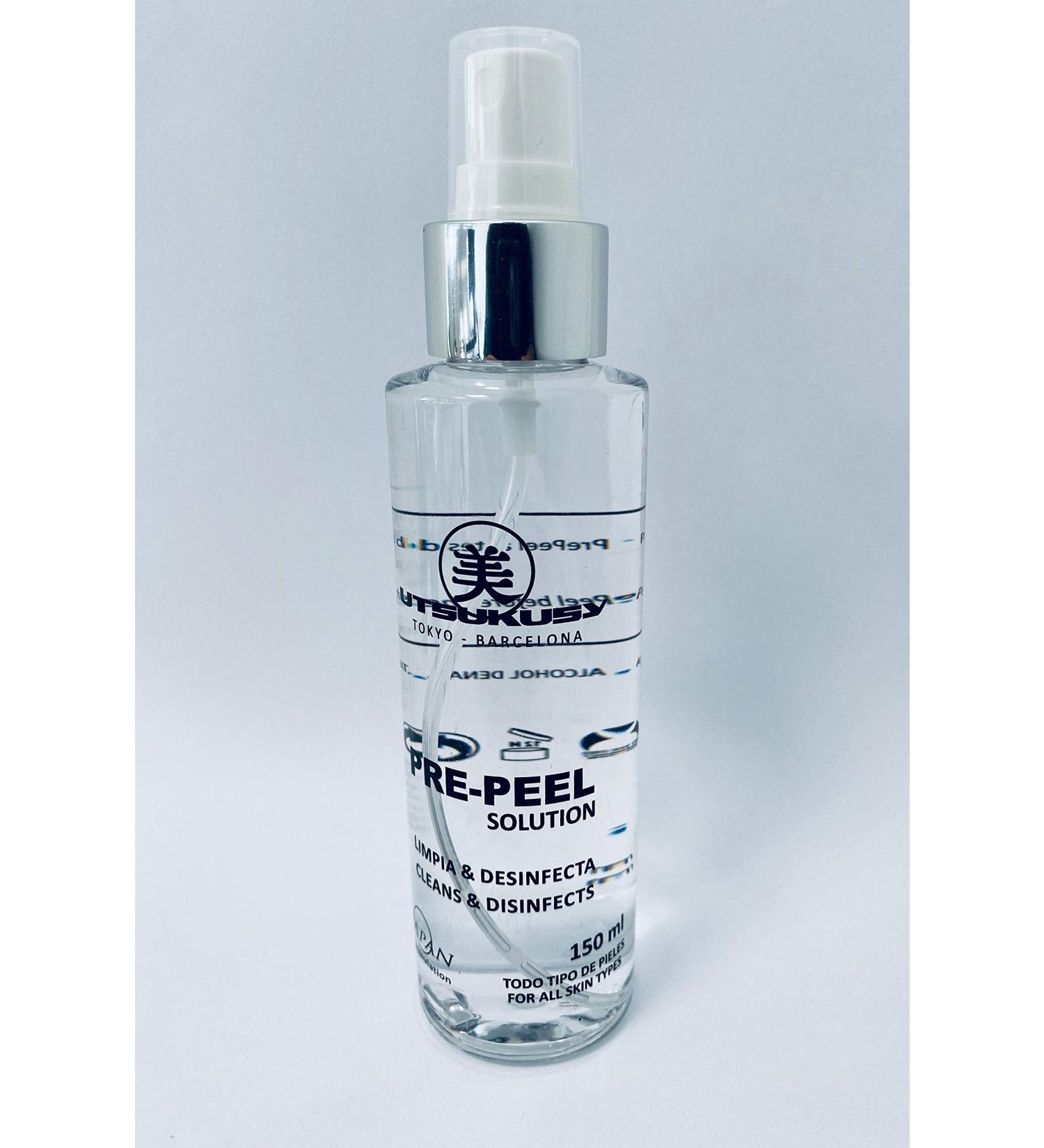 Pre-peel Solution for treatment cleaning & disinfection of the skin before chemical peeling such as fruit acid peeling and microneedling (Derma Pen) or mesotherapy (dermar roller)