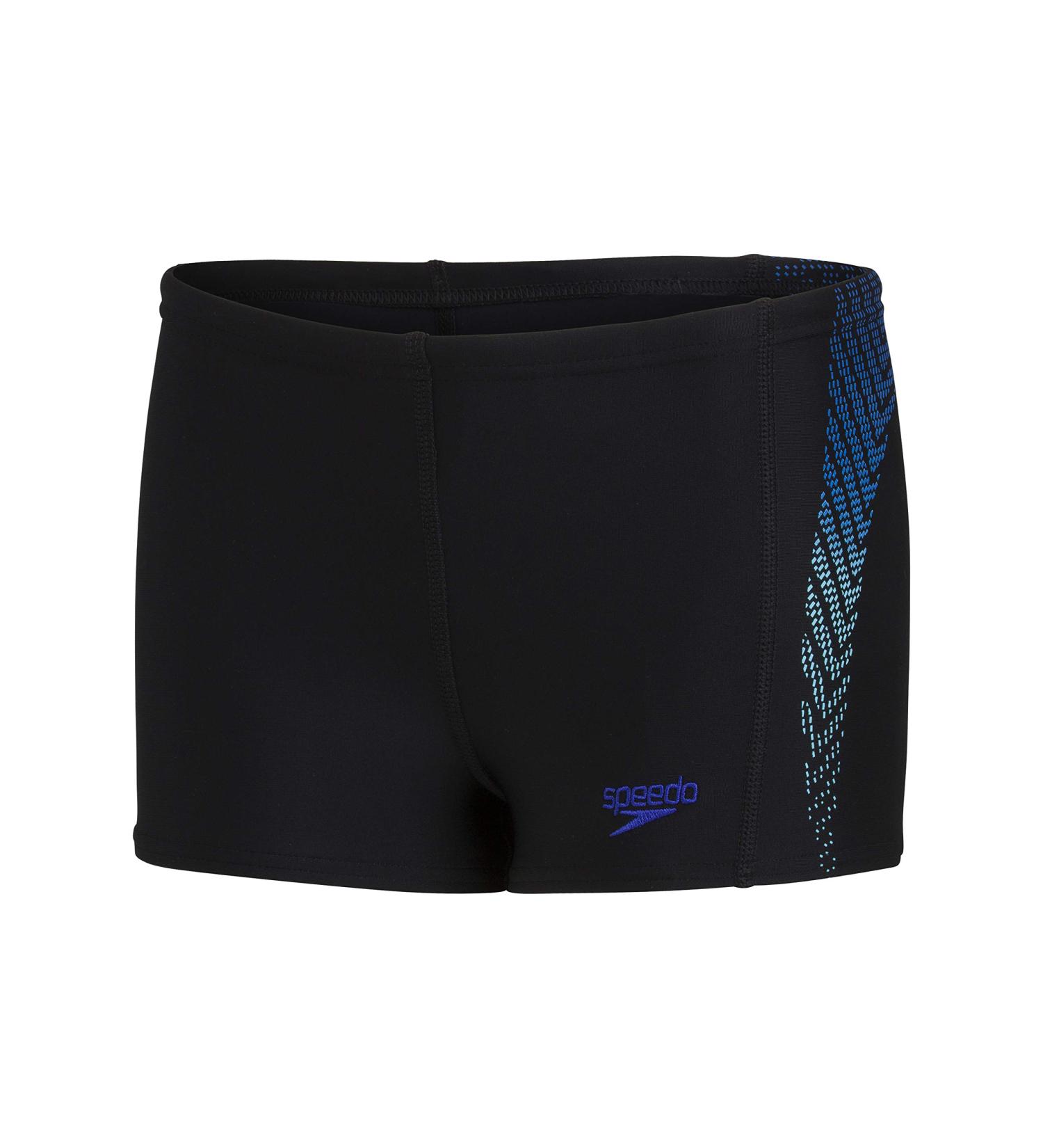 Buy Speedo Boys Plastisol Swim Briefs 11-12 Years - Black/Blue Flame/Light Adriatic | International Shipping Available - Buy Online on GoSupps.com