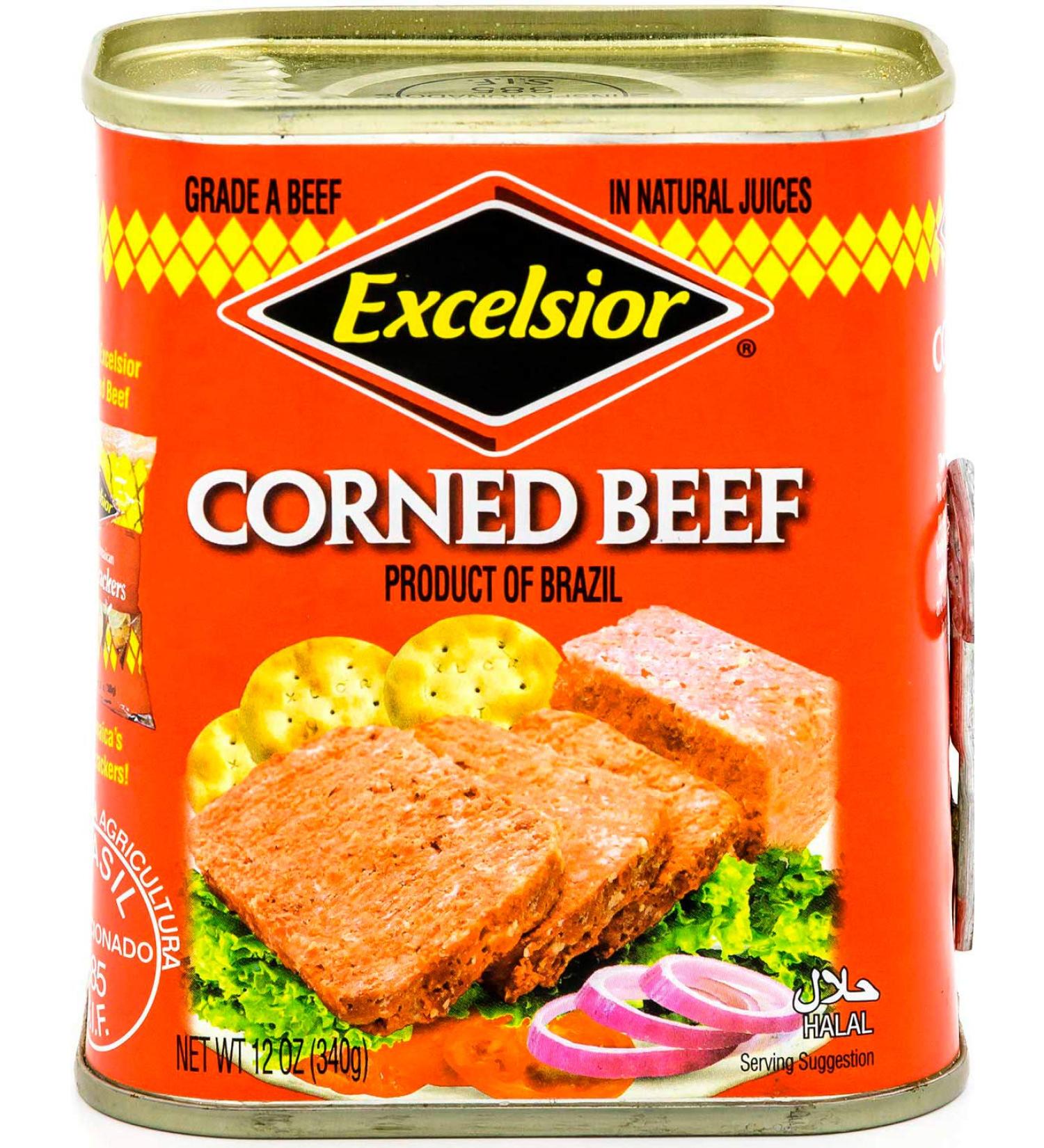 EXCELSIOR Corned Beef in Natural Juices - 12 Oz | Premium Quality Canned Corned Beef - Buy Online on GoSupps.com