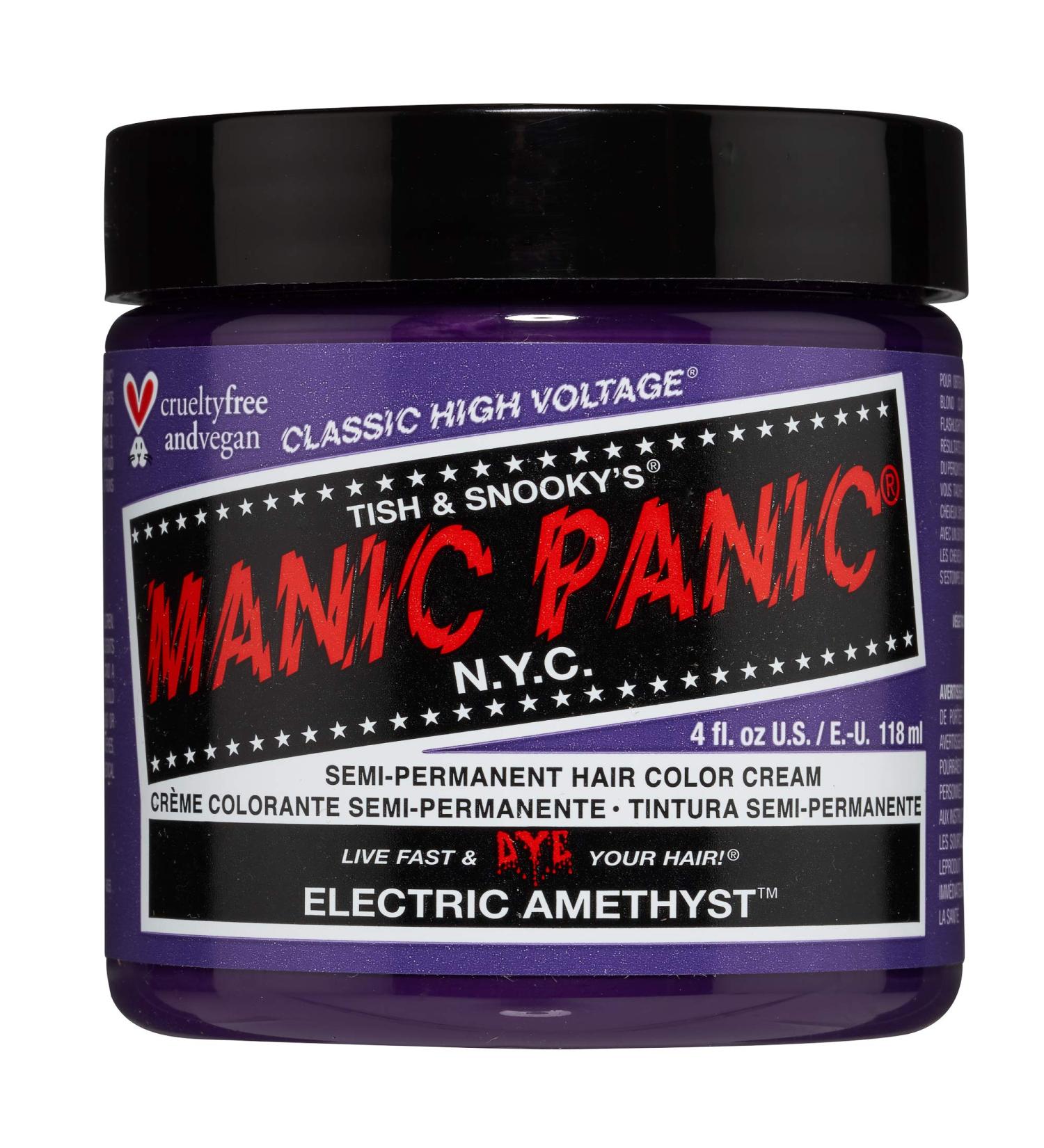 Manic Panic Electric Amethyst Purple Semi Permanent Hair Dye - 118ml | Vegan & Cruelty-Free - Buy Online on GoSupps.com