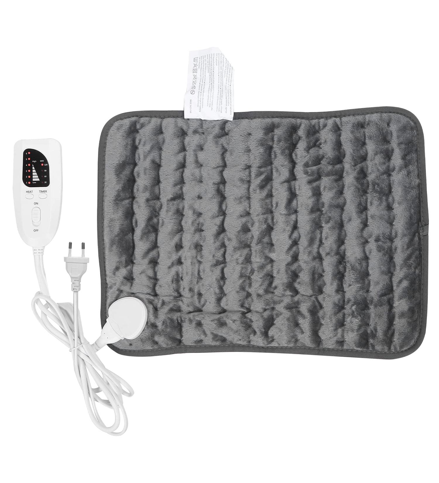 Electric Blanket | Temperature Adjustable Heating Pad - 6 Gears Dark Gray Timer & Auto Shut-Off (EU) | International Shipping - Buy Online on GoSupps.com
