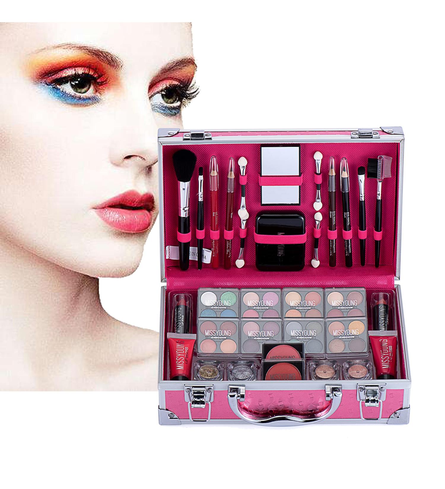 32 PCS Make up set teenagers girls Cosmetic Palette Set include Eyeshadow Palette Lipstick Blush Foundation Concealer Face Powder Mascara Lipgloss Brush for Every Woman 32 pieces - Buy Online on GoSupps.com