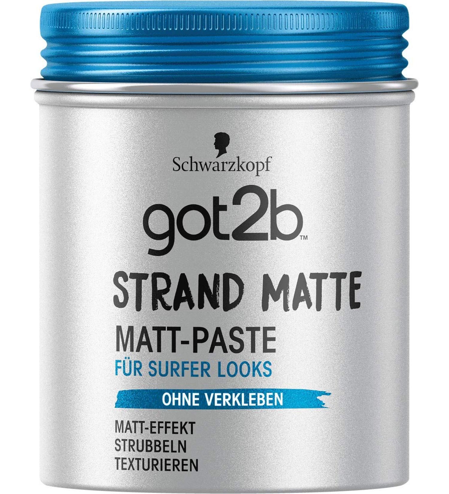 Got2B Schwarzkopf got2b Beach Mat Surfer Look Styling Paste 1 x 100 ml - Buy Online on GoSupps.com