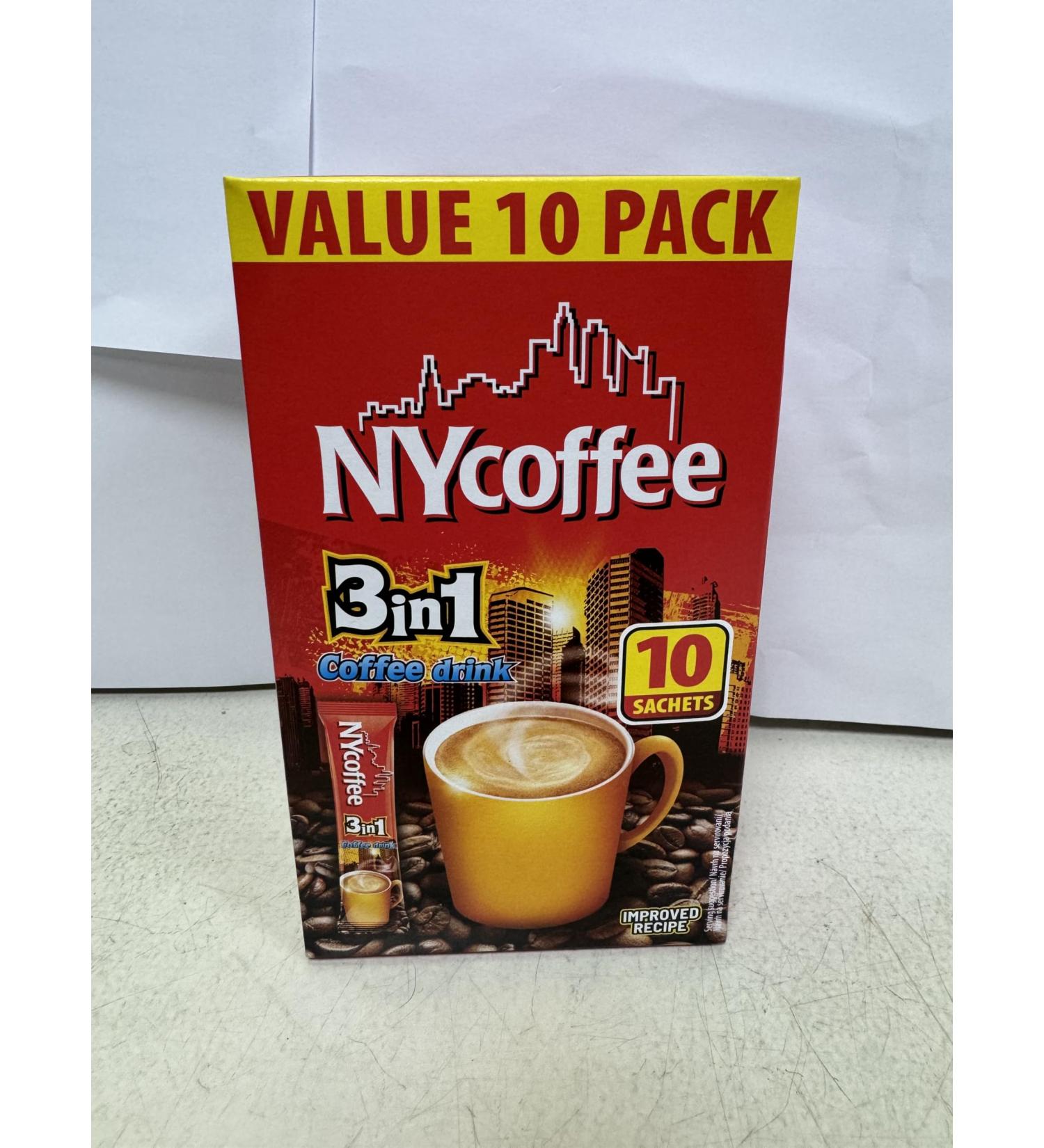 NY Coffee 3in1 Coffee Sachets 140g (10 Sachets) - Box of 8 (Total 80 Sachets) - Buy Online on GoSupps.com