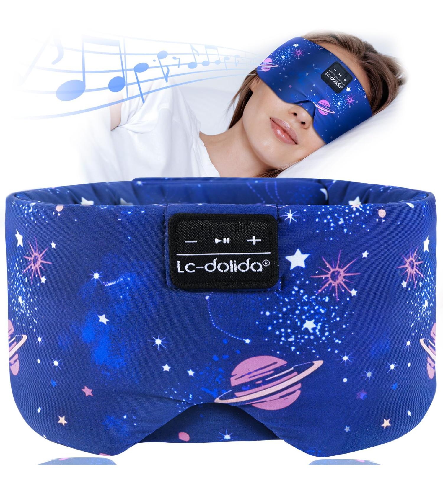 LC-dolida Bluetooth Sleep Mask - Silk Eye Mask with Headphones for Side Sleepers | Cooling Comfort & Sound Quality - Perfect for Men & Women - Buy Online on GoSupps.com