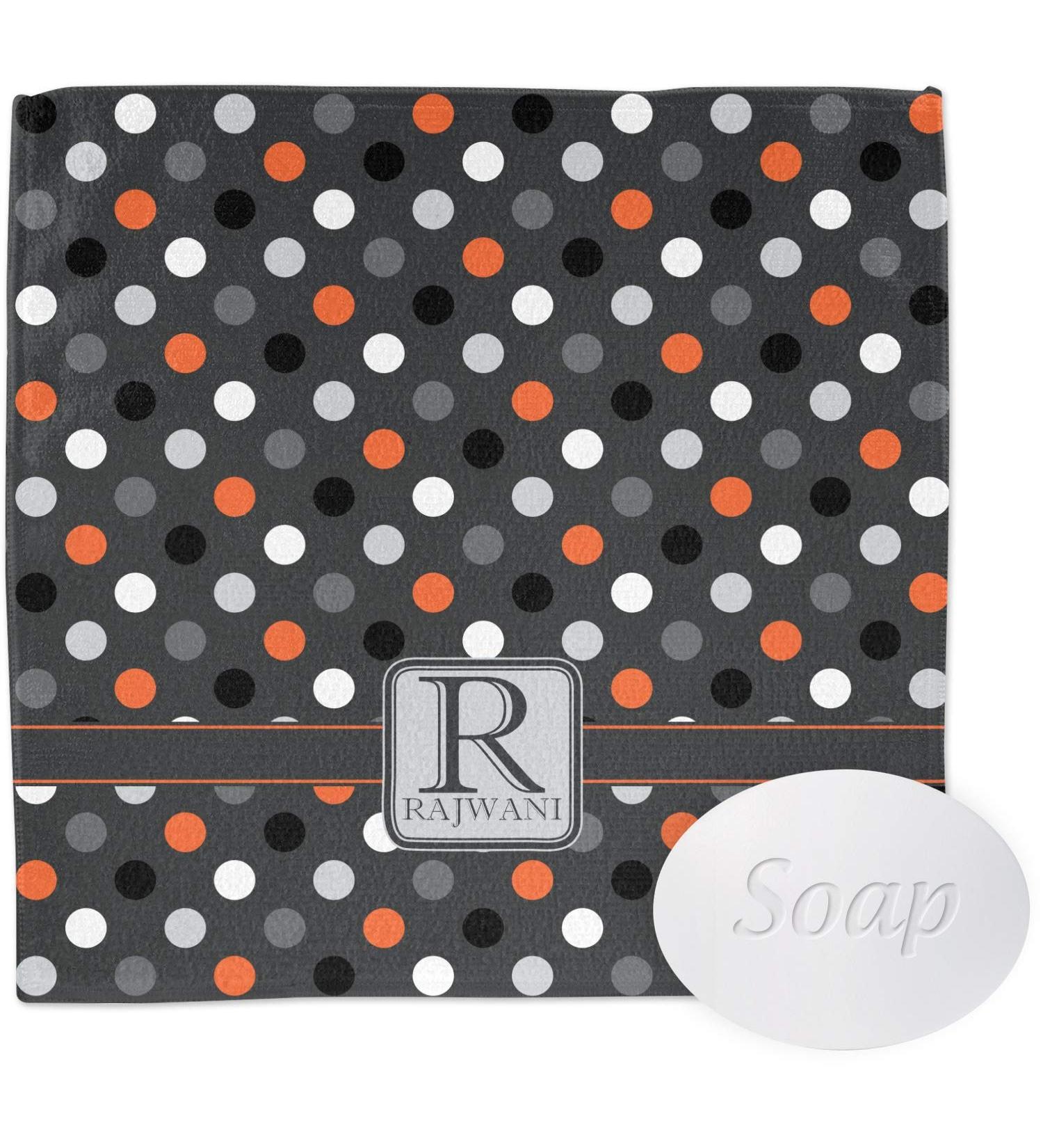 Personalized Gray Dots Washcloth | YouCustomizeIt | Customizable Gifts for Everyone - International Shipping - Buy Online on GoSupps.com