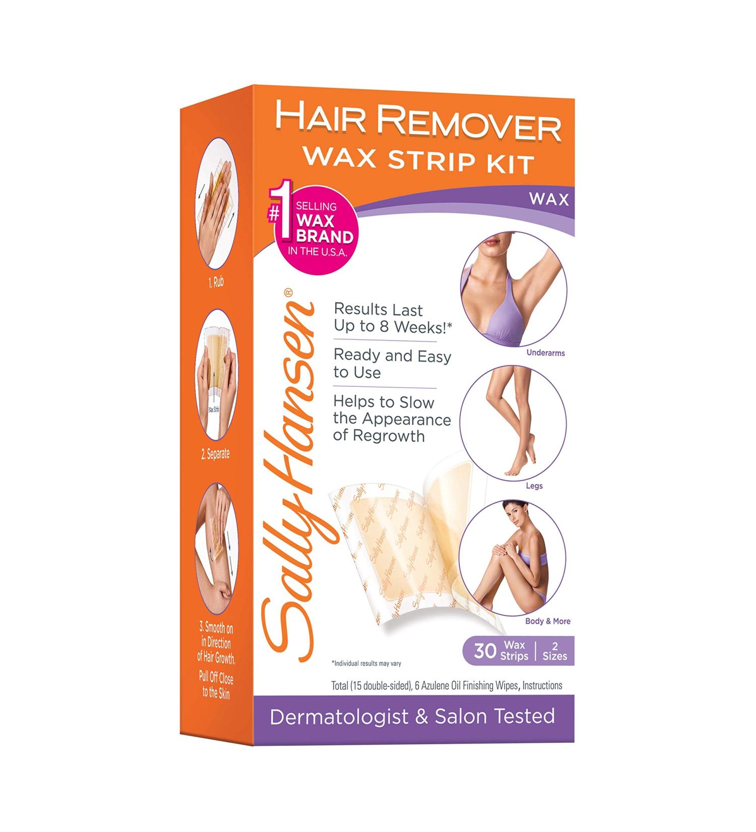 Sally Hansen Hair Remover Kit - Quick and Easy Wax Strip Kit (1 Count, Packaging May Vary) - Buy Online on GoSupps.com